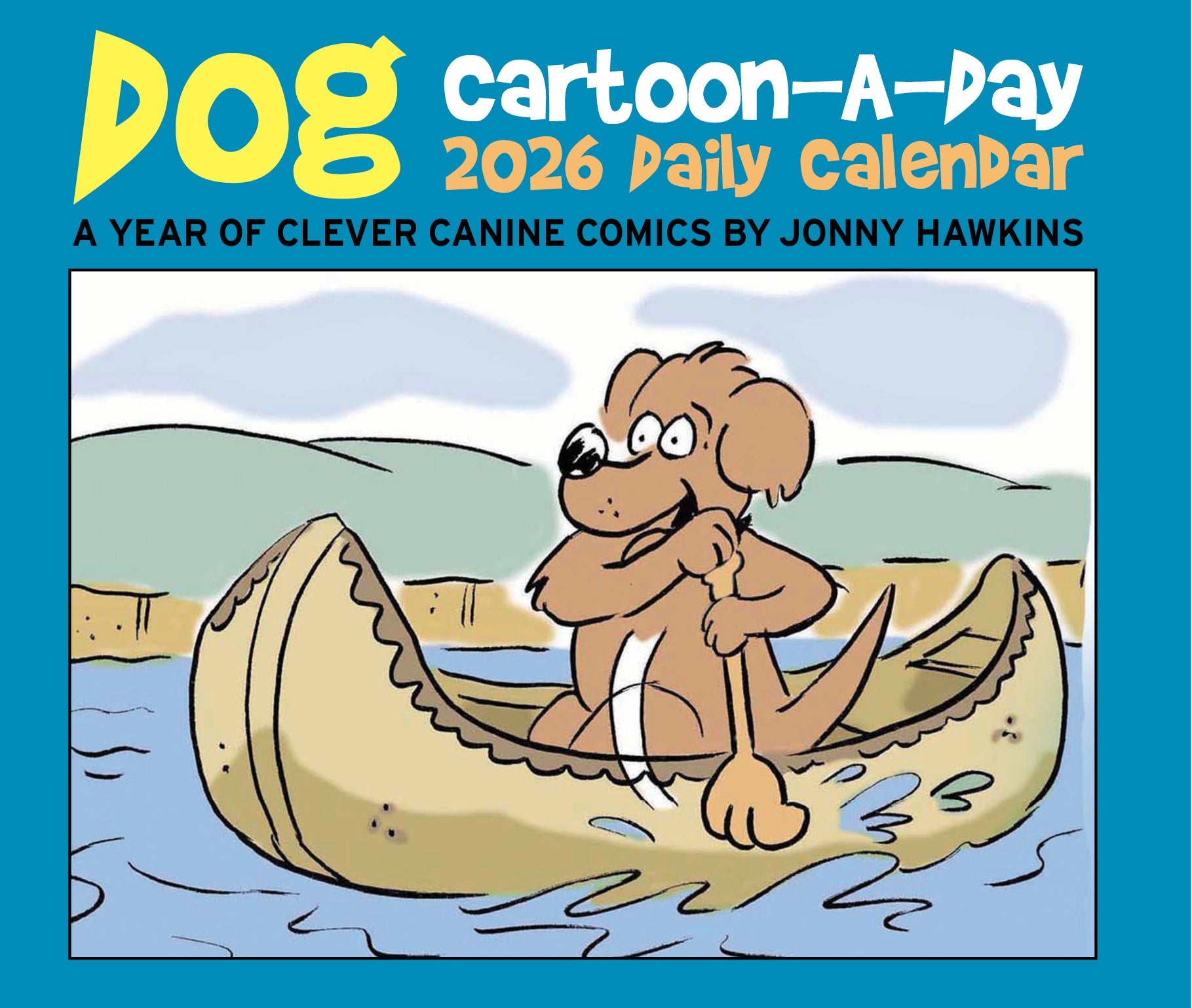 2026 Dog Cartoon-a-Day by Jonny Hawkins - Boxed Page-A-Day Calendar