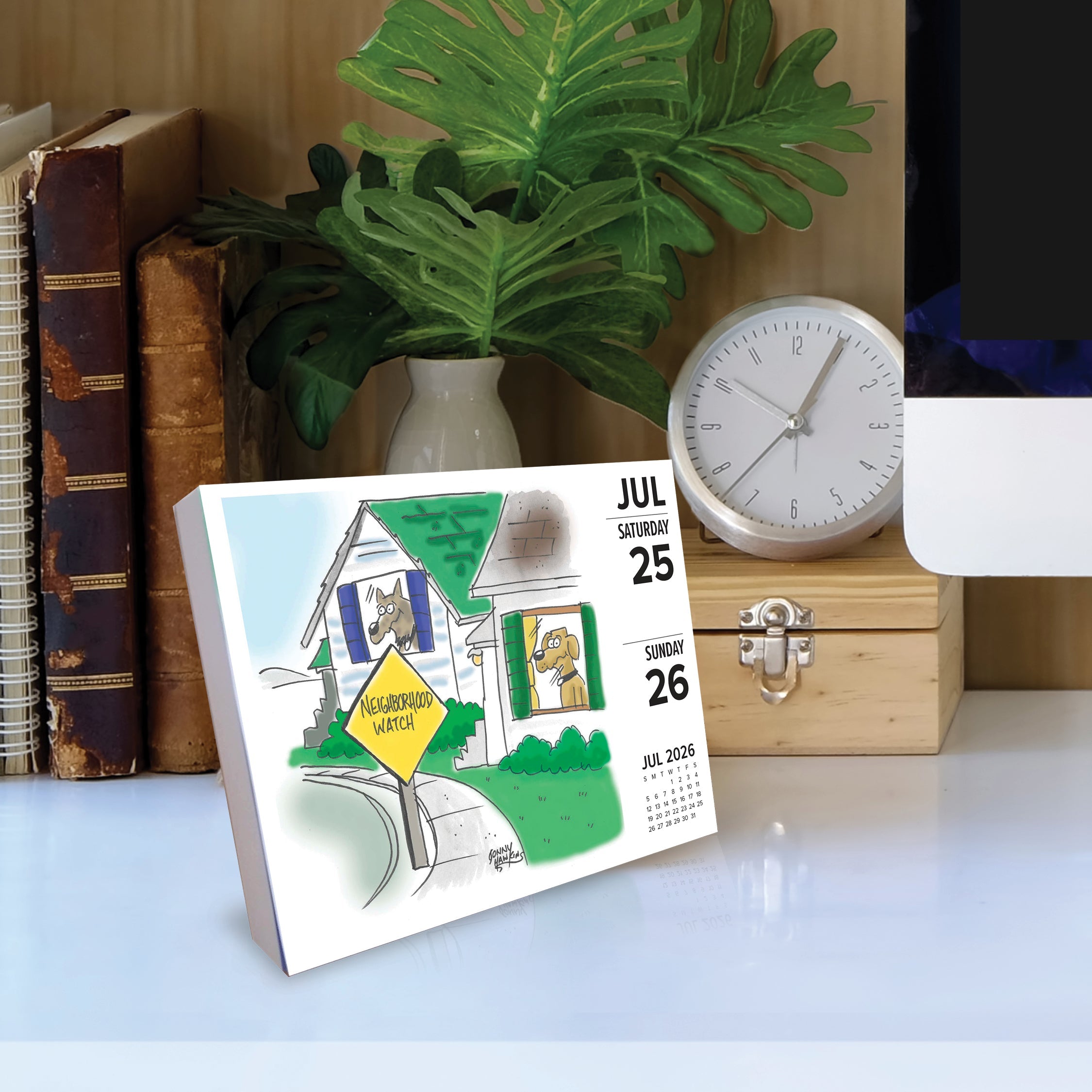 2026 Dog Cartoon-a-Day by Jonny Hawkins - Boxed Page-A-Day Calendar