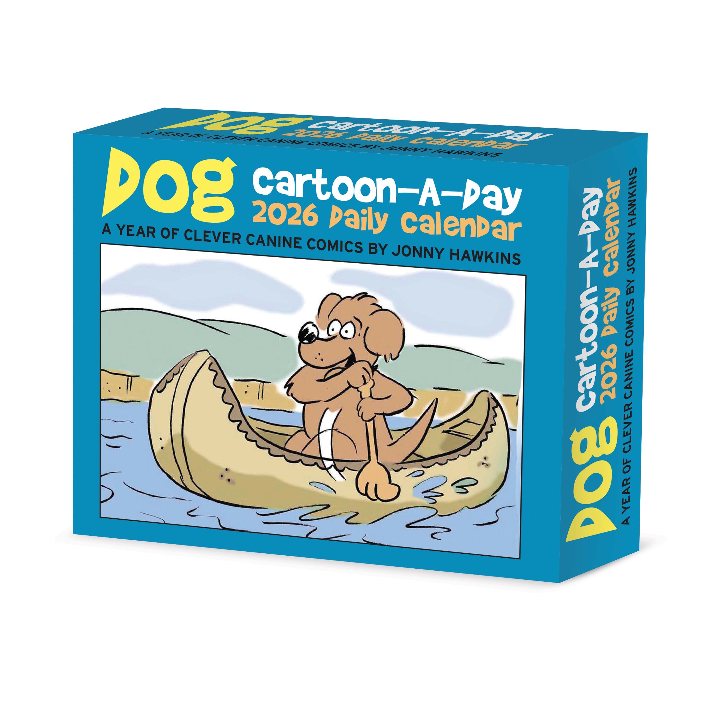 2026 Dog Cartoon-a-Day by Jonny Hawkins - Boxed Page-A-Day Calendar