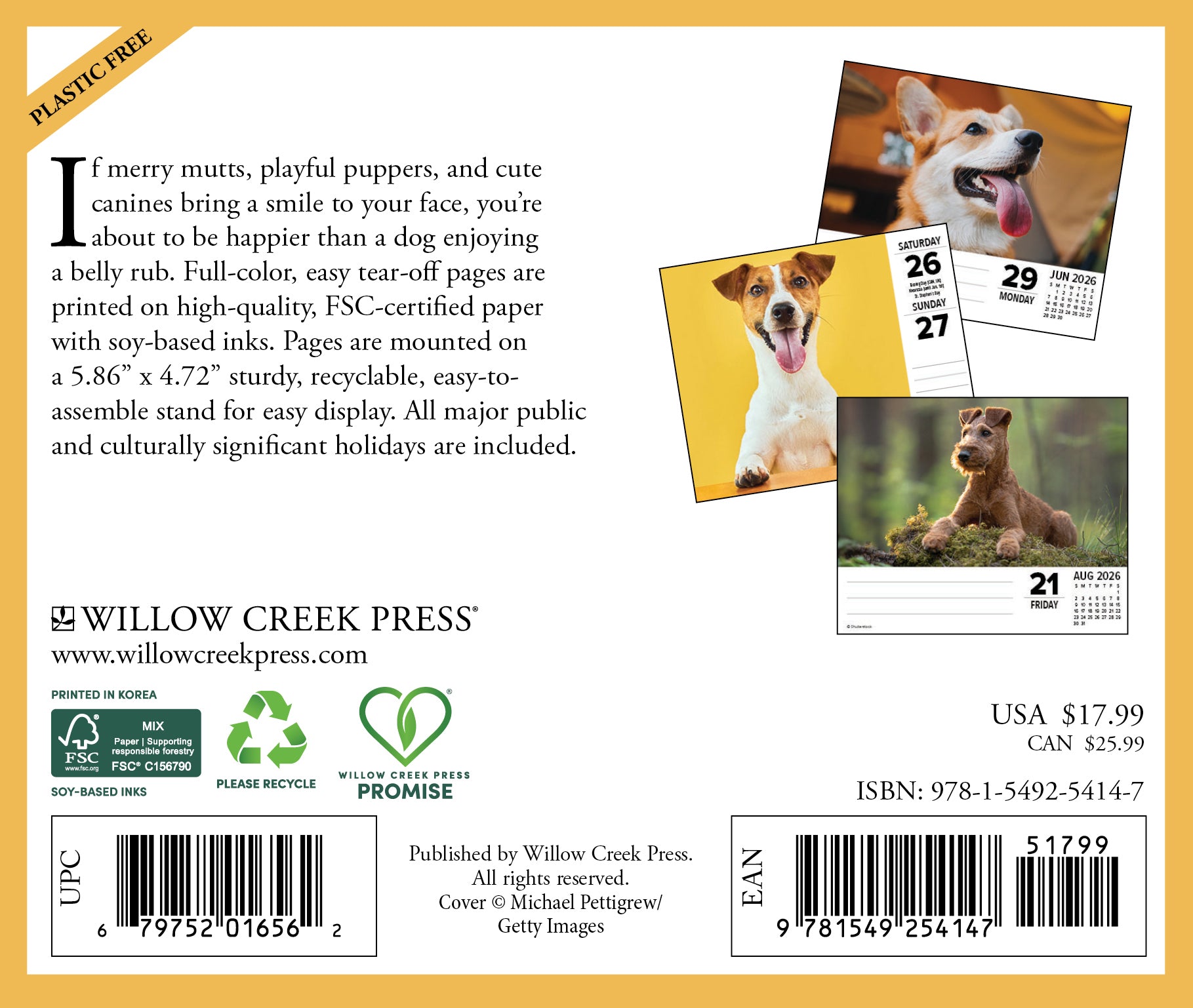 2026 Dogs - Cover Change - Boxed Page-A-Day Calendar