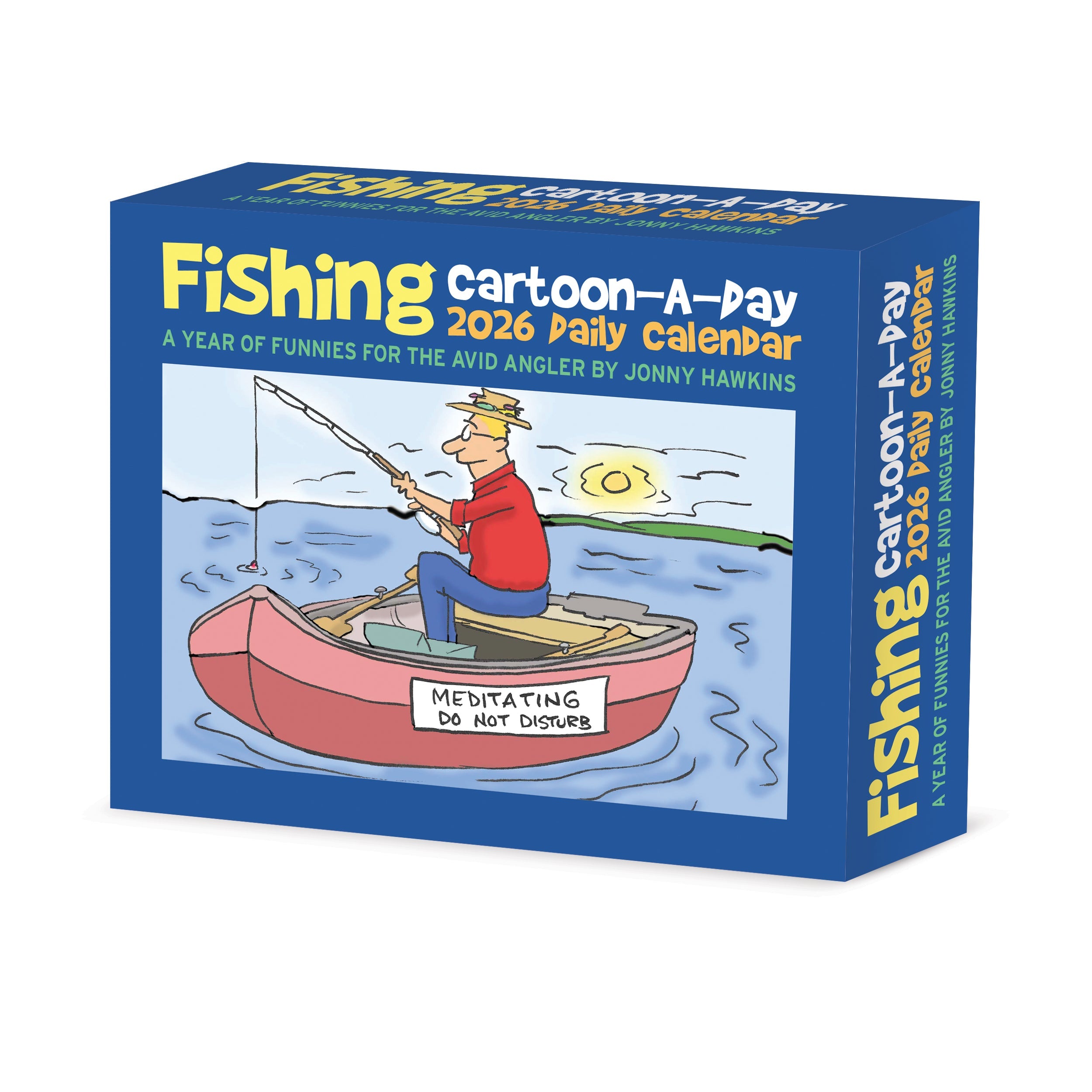2026 Fishing Cartoon-A-Day by Jonny Hawkins - Boxed Page-A-Day Calendar