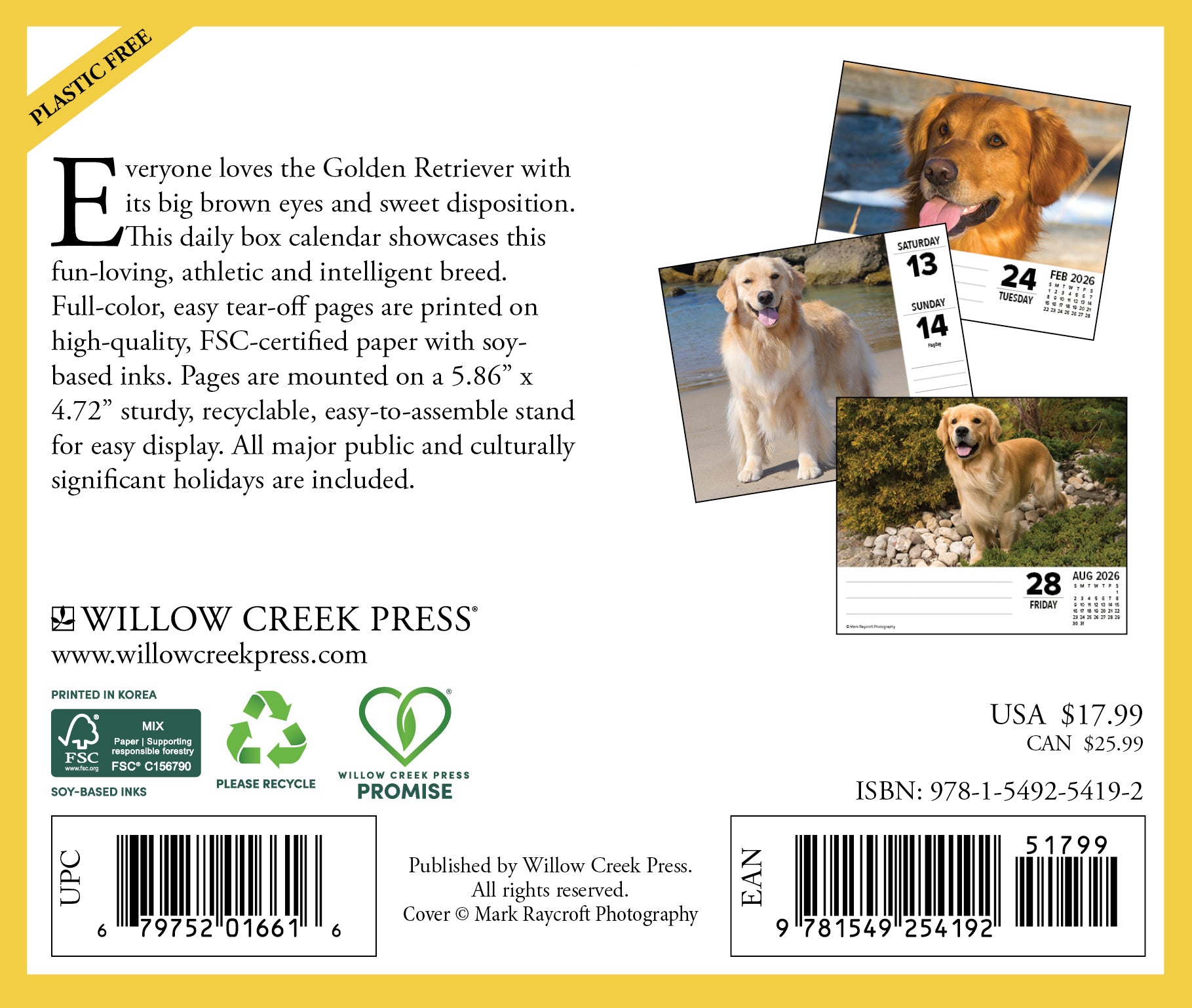 2026 Goldens - Boxed Page-A-Day Calendar