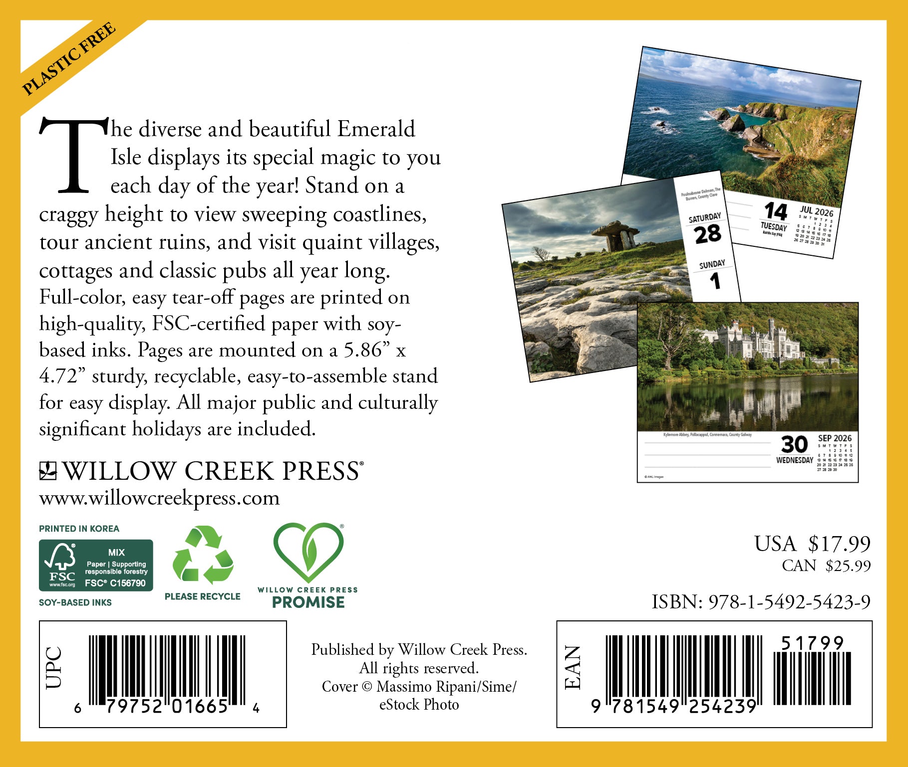 2026 Ireland - Boxed Page-A-Day Calendar
