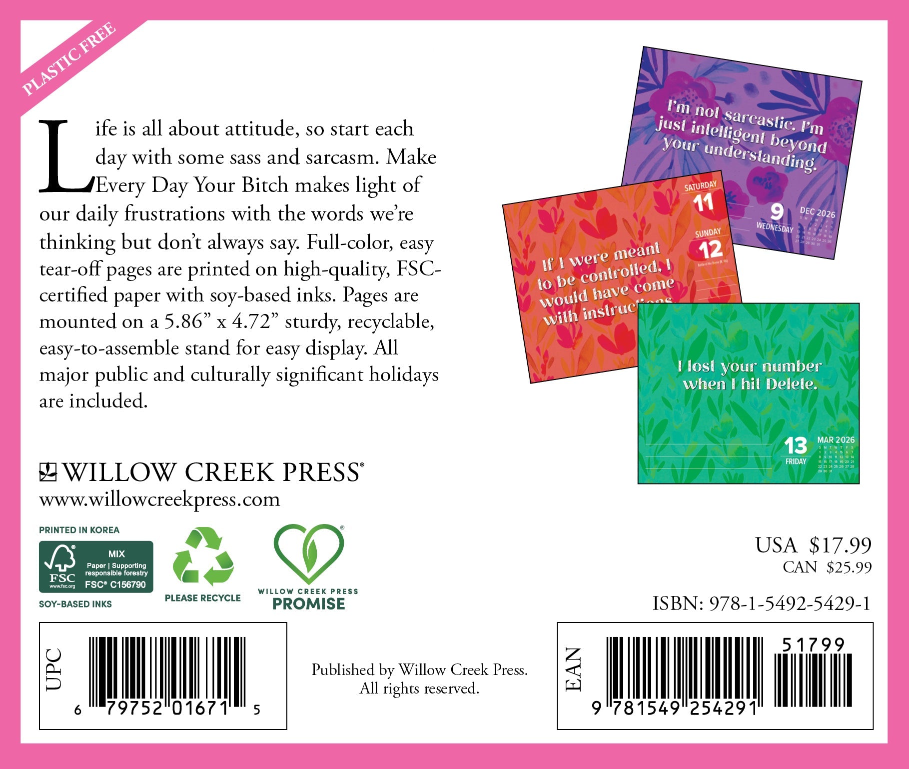 2026 Make Every Day Your Bitch - Boxed Page-A-Day Calendar