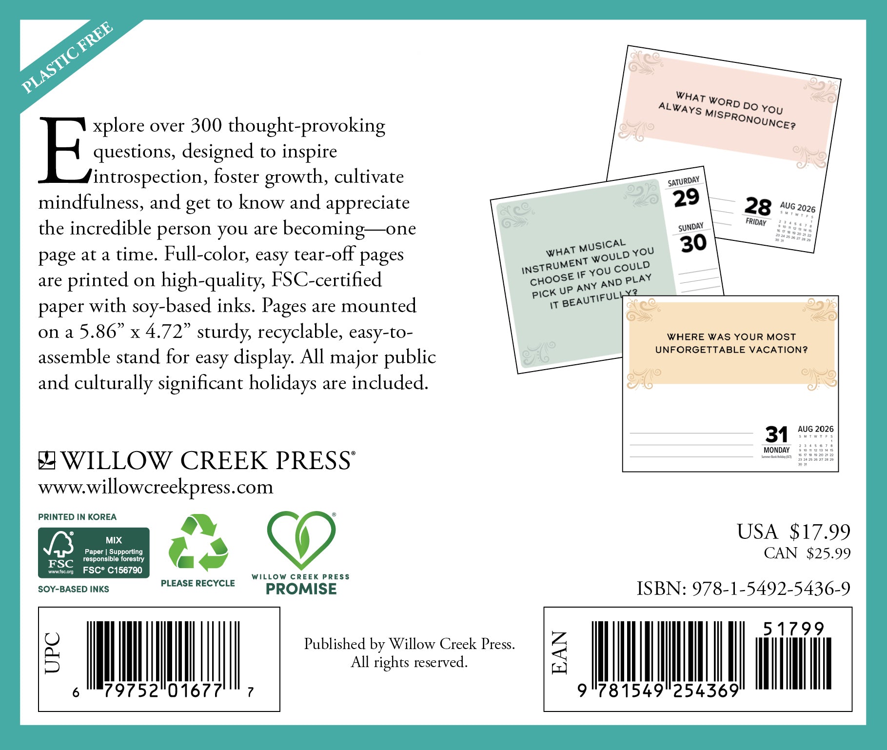 2026 One Question A Day - Boxed Page-A-Day Calendar