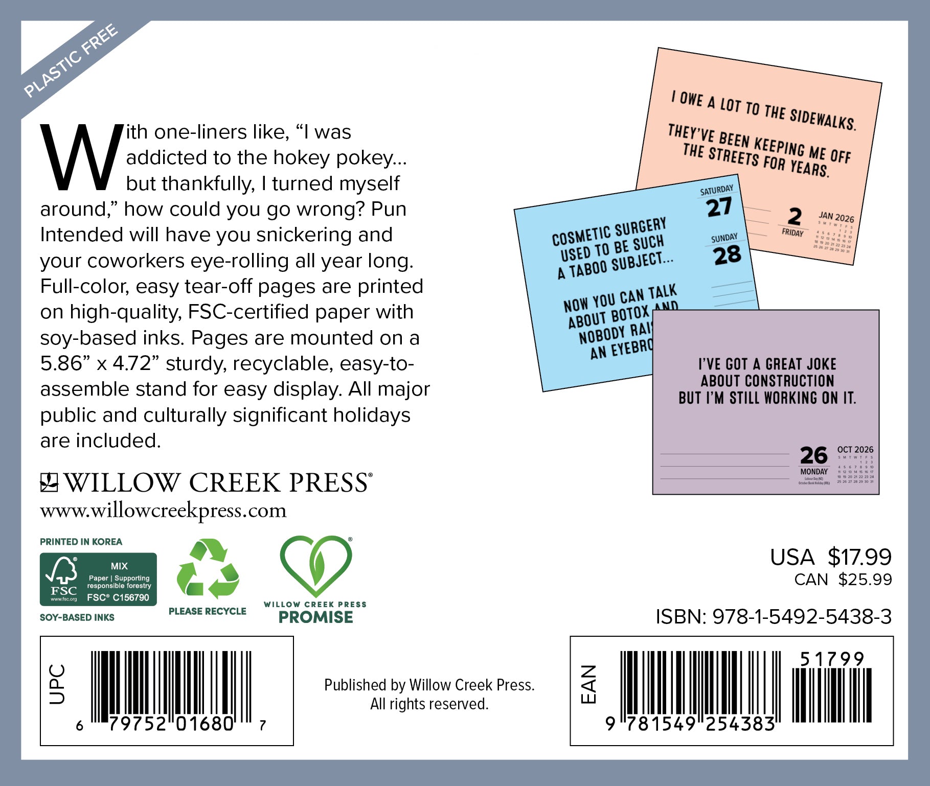 2026 Pun Intended - Boxed Page-A-Day Calendar