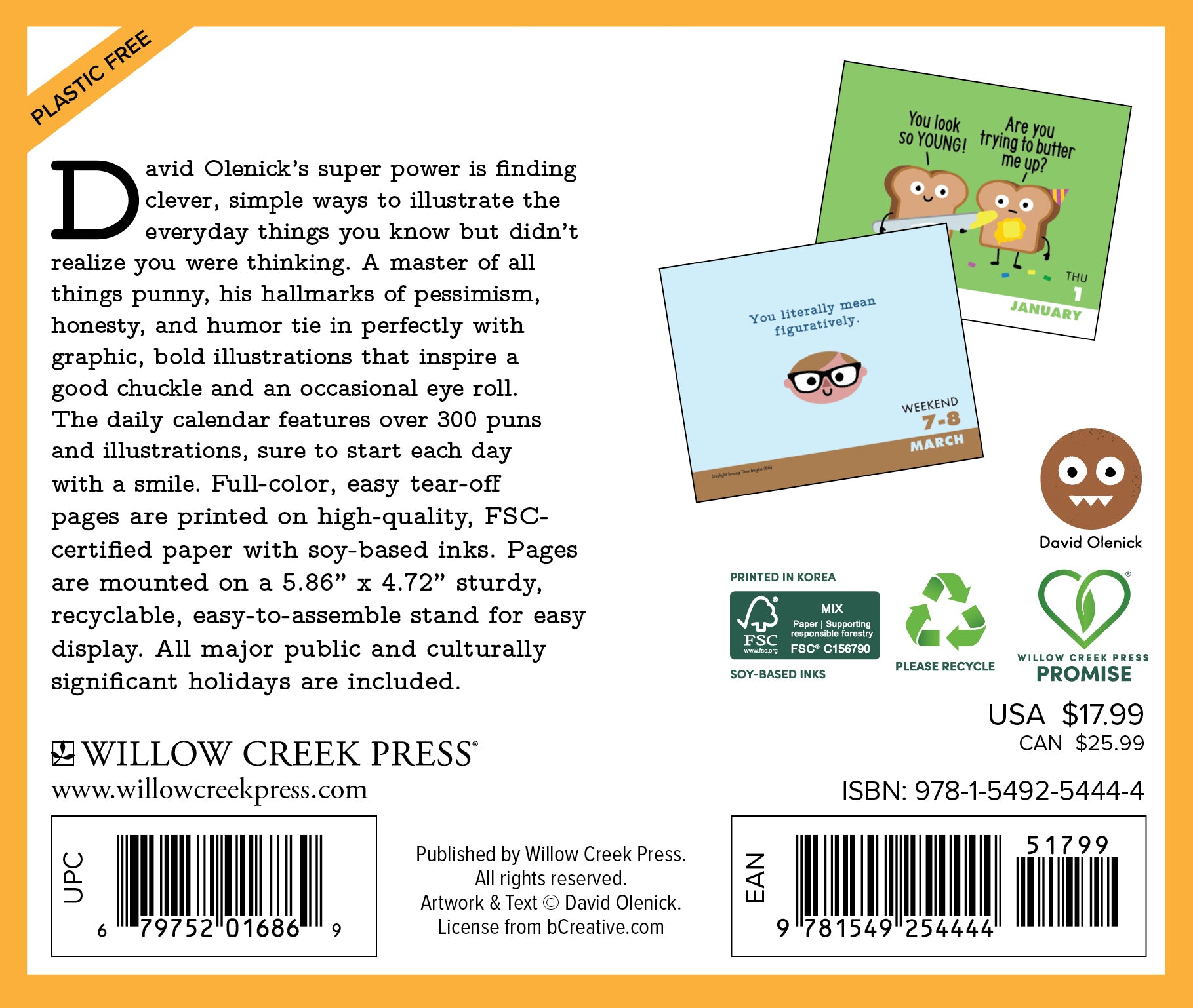 2026 The Art of David Olenick - Boxed Page-A-Day Calendar