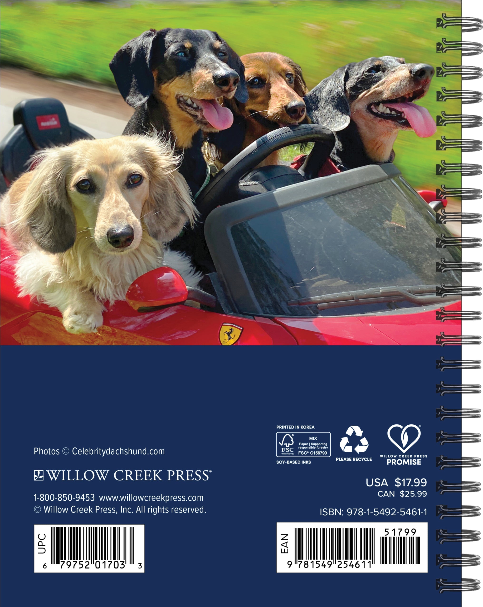 2026 Crusoe the Celebrity Dachshund - Weekly Diary/Planner