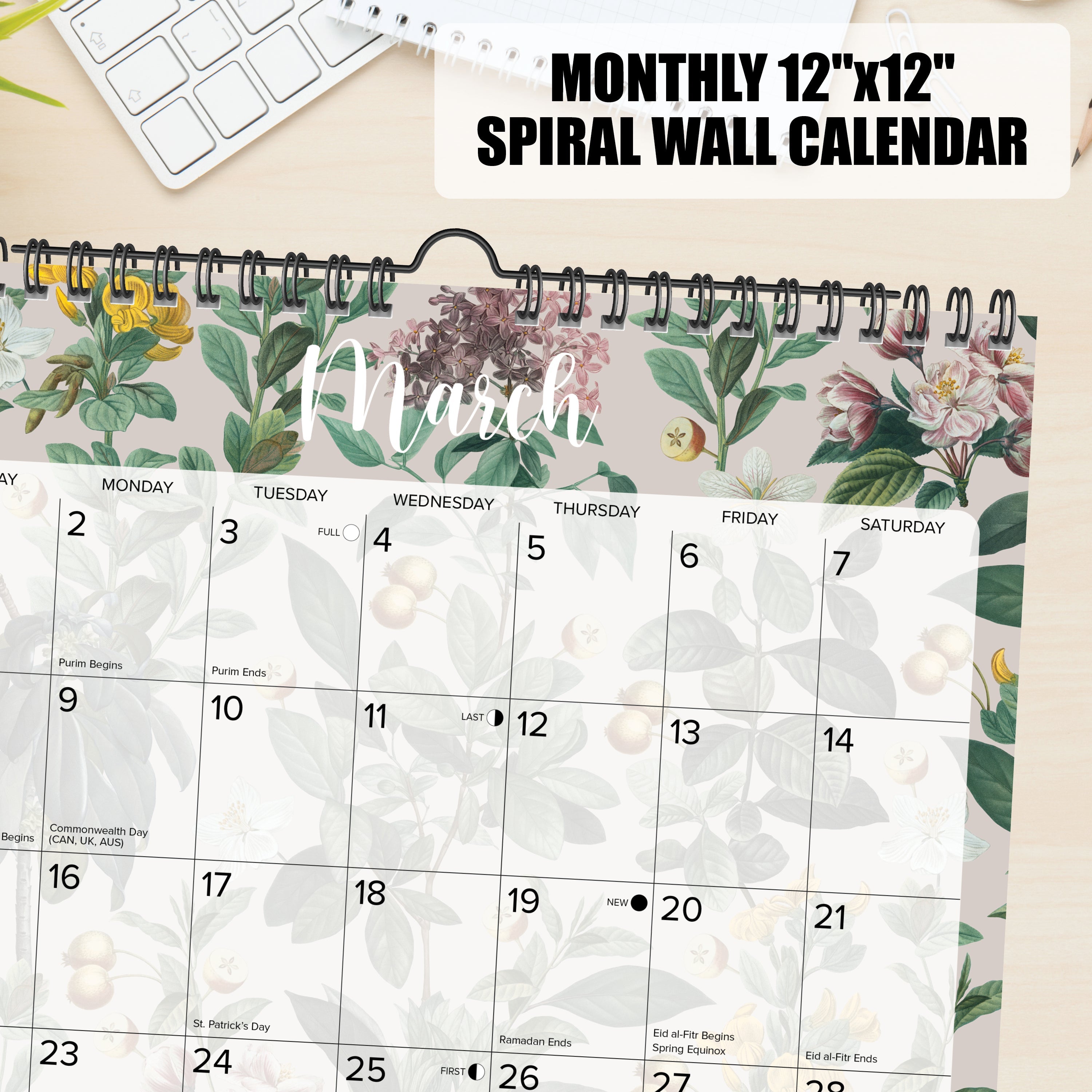 2026 Botanical Nature - Square Wall Calendar