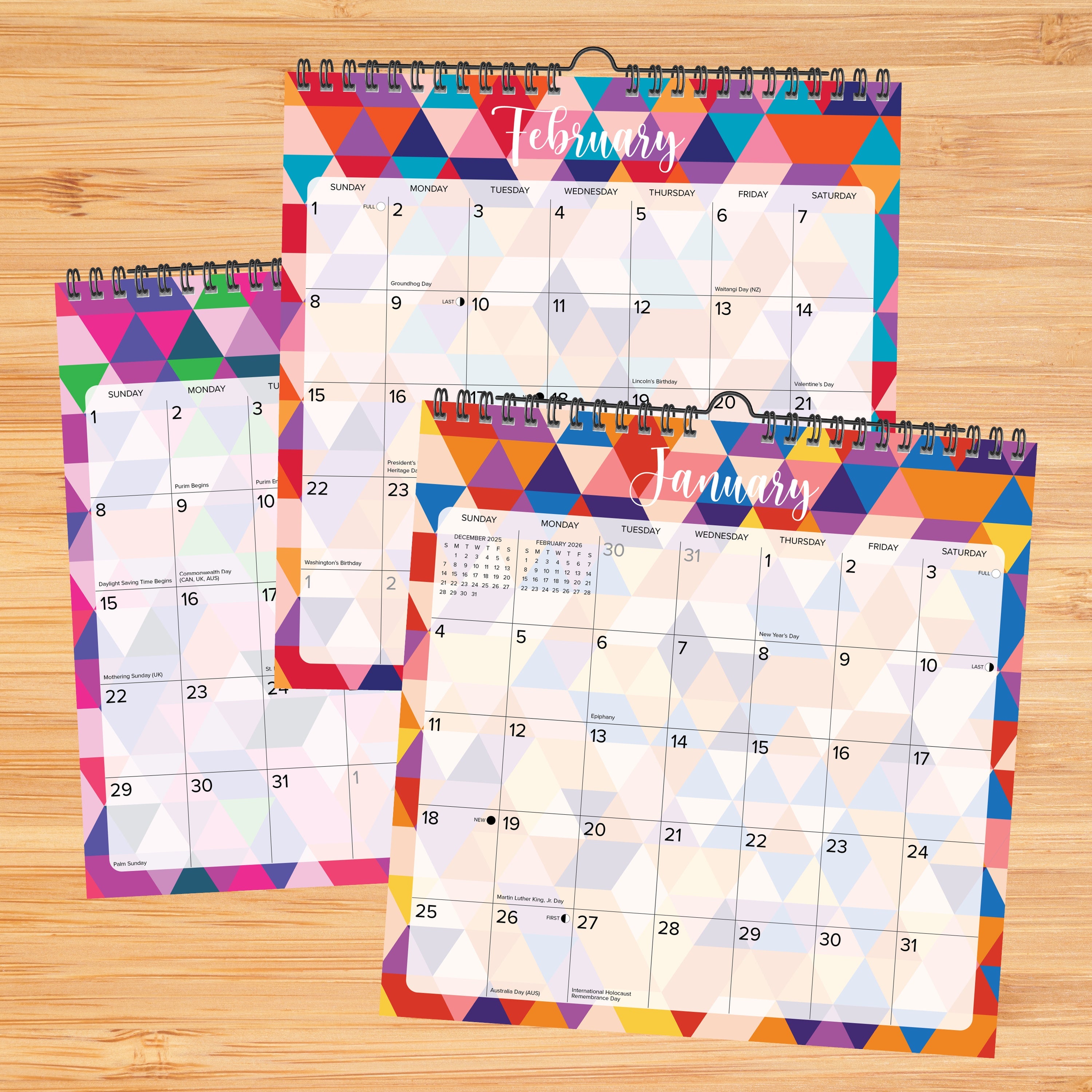 2026 Geometric - Square Wall Calendar