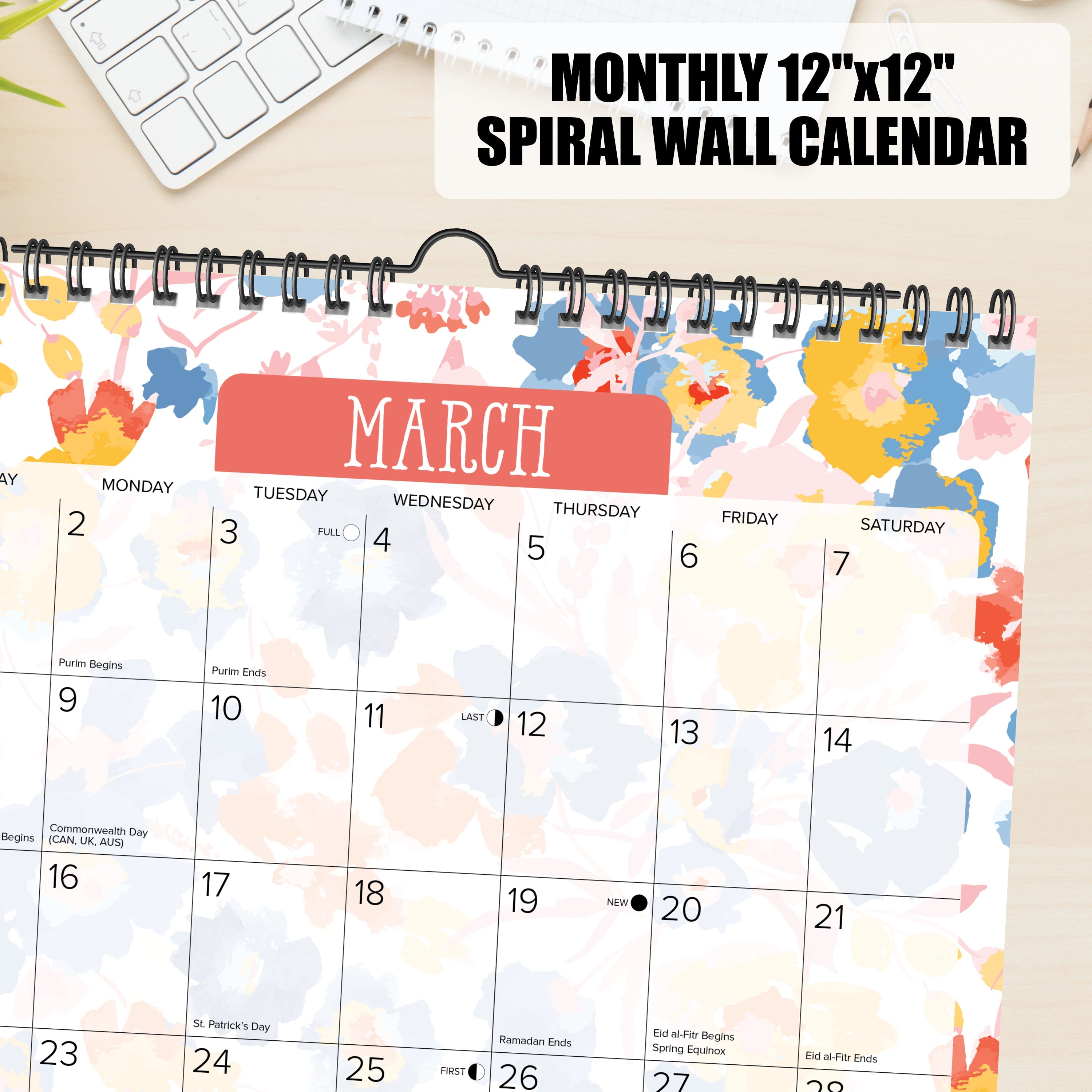 2026 Meadow Flowers - Square Wall Calendar