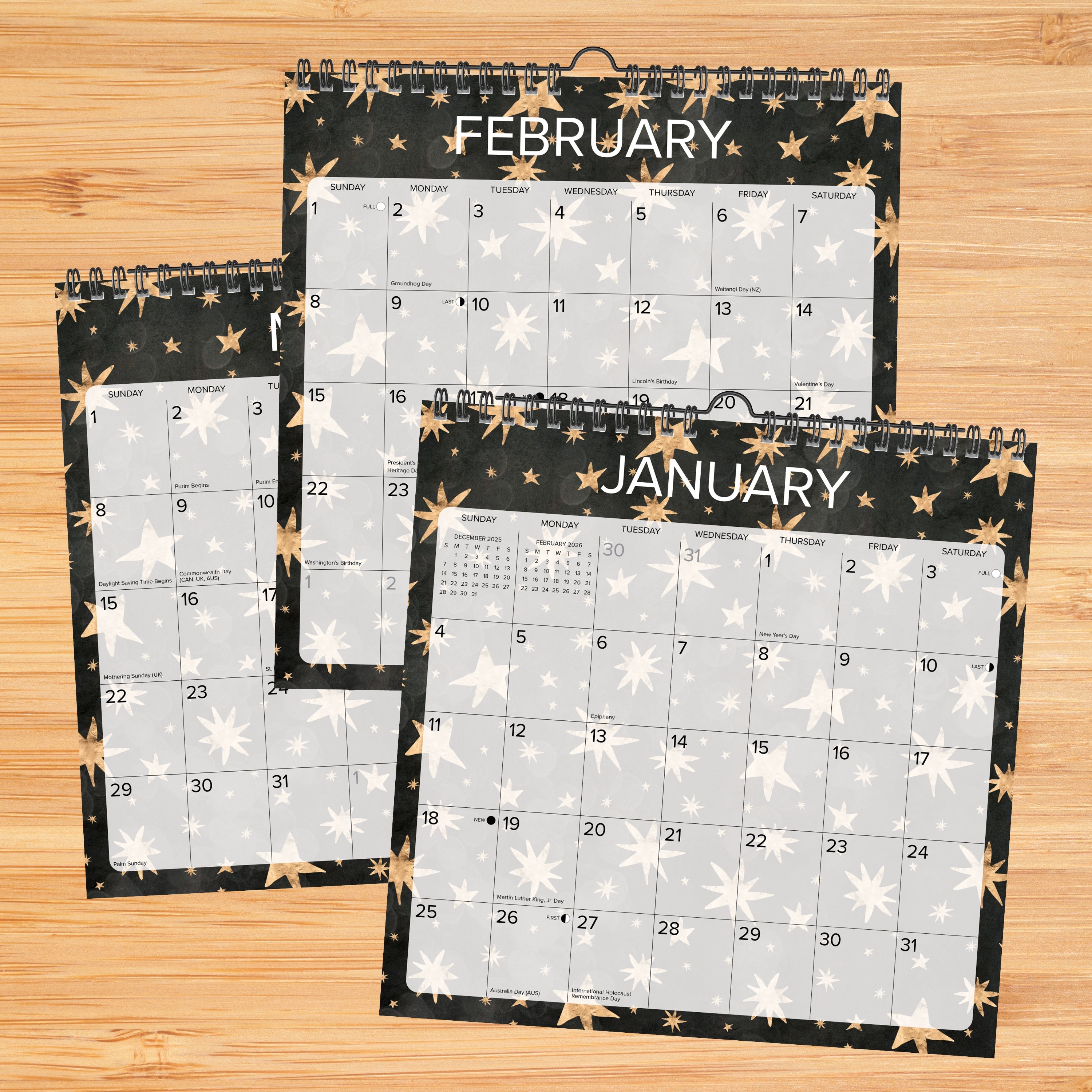 2026 Starry Night - Square Wall Calendar