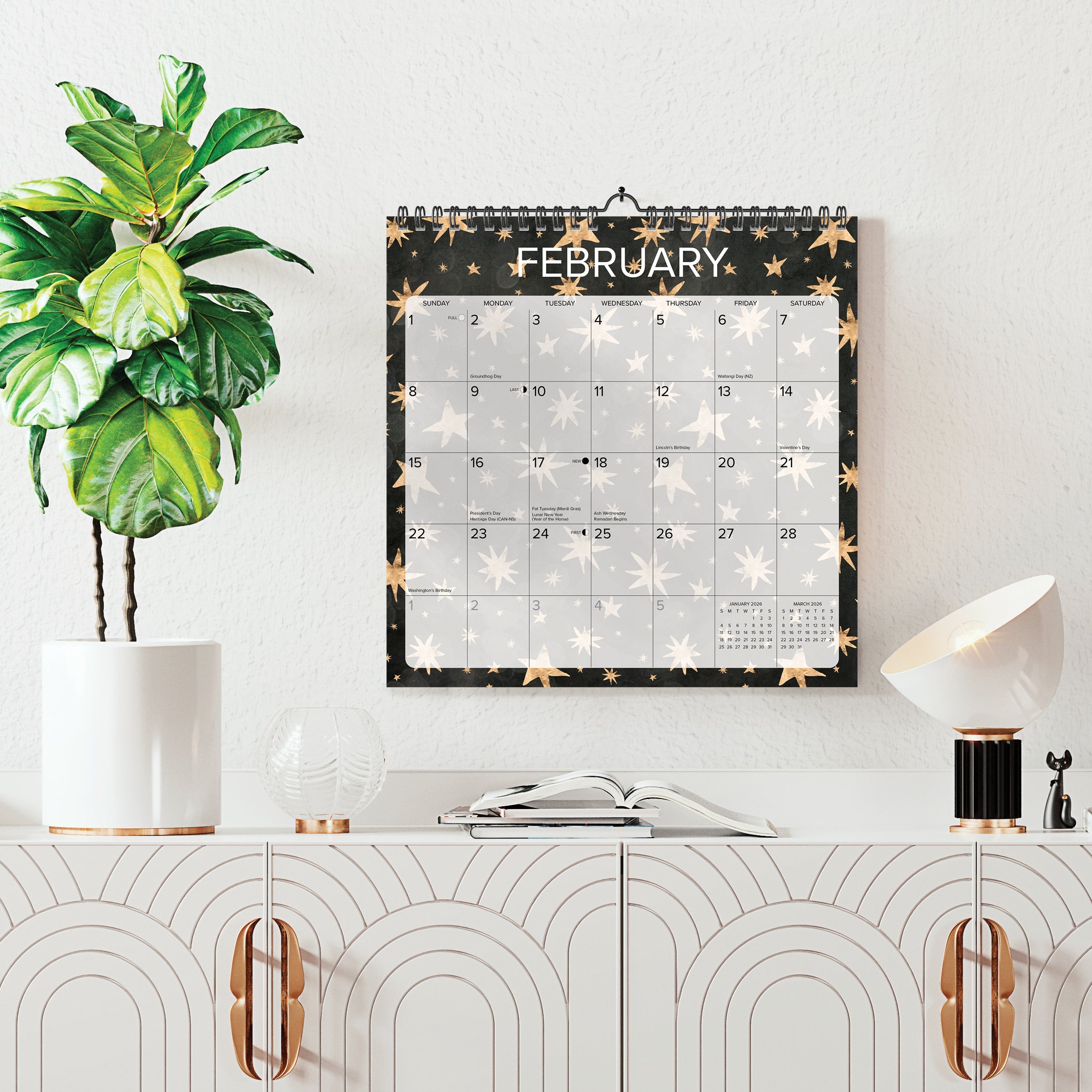 2026 Starry Night - Square Wall Calendar