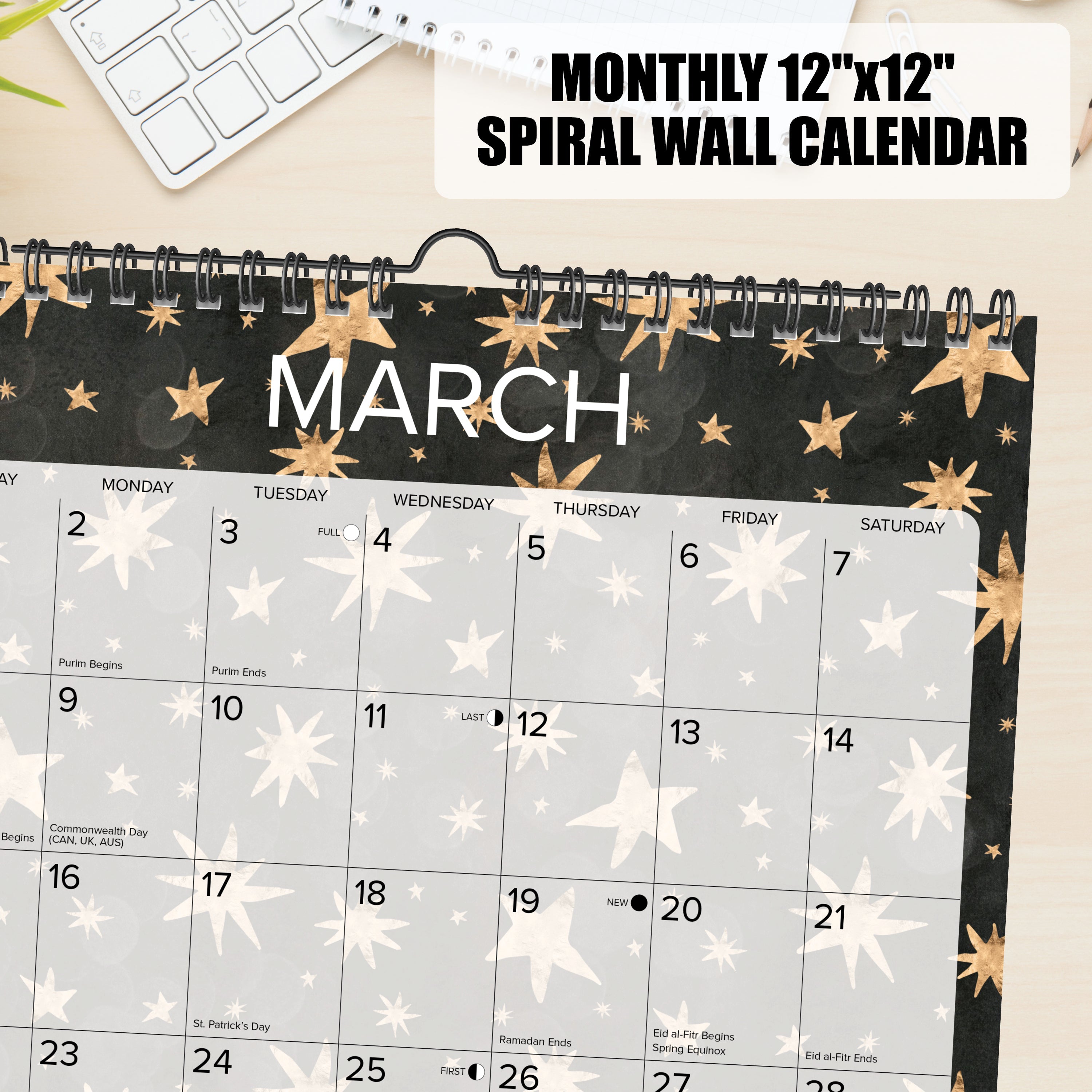 2026 Starry Night - Square Wall Calendar