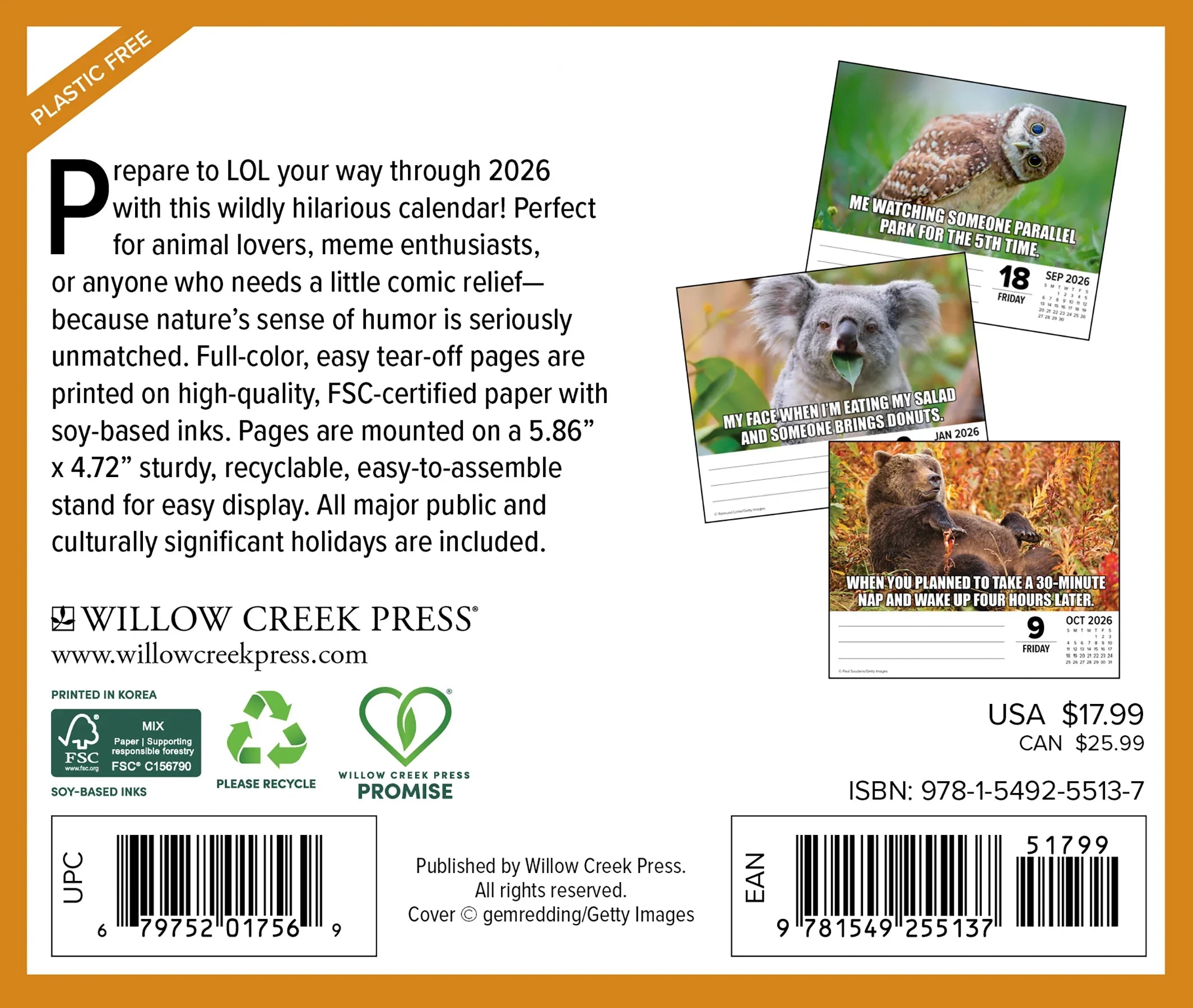 2026 Animal Antics - Boxed Page-A-Day Calendar