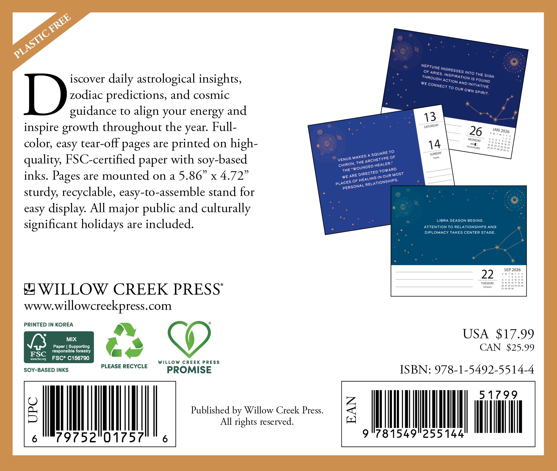 2026 Astrology - Boxed Page-A-Day Calendar