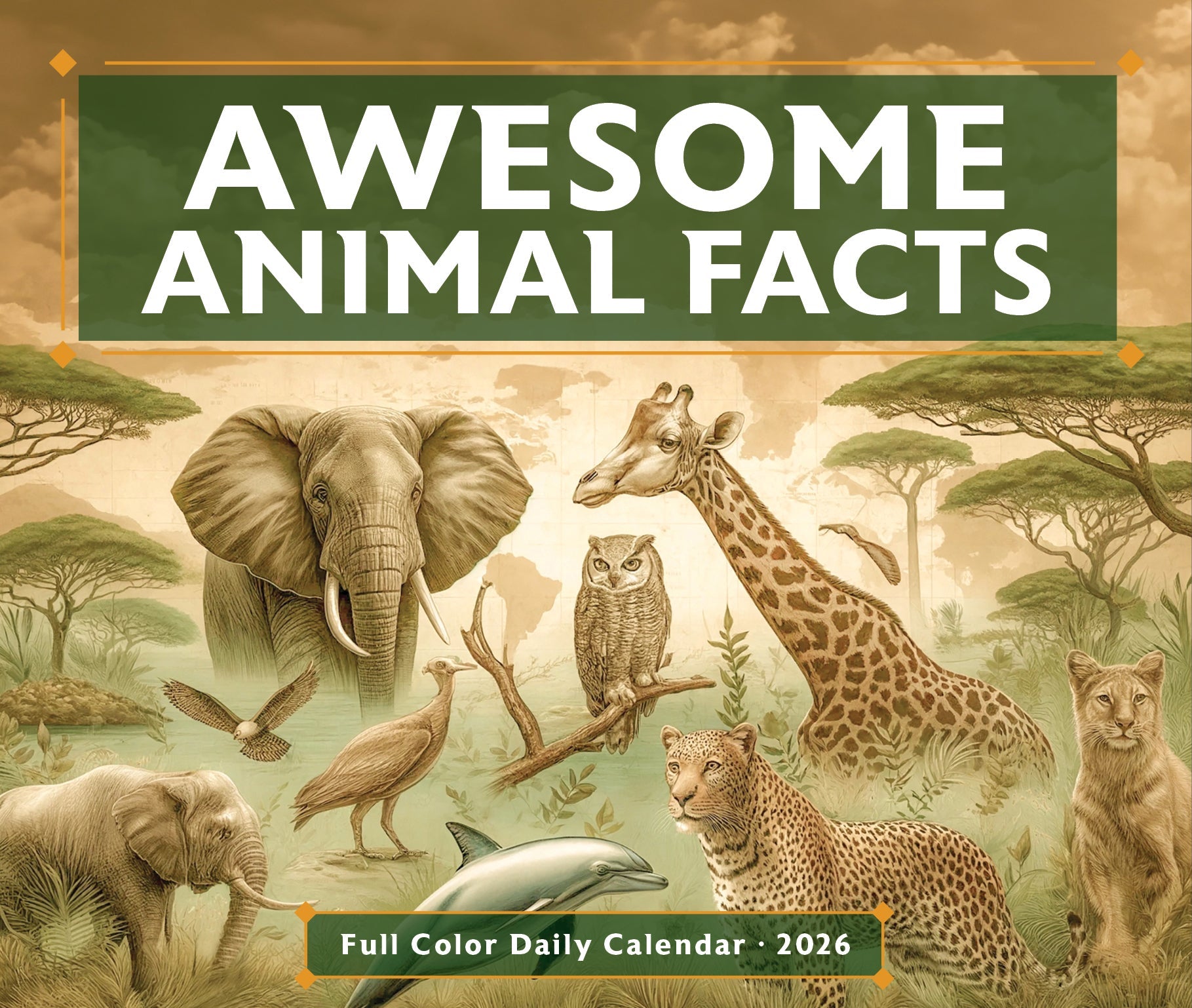 2026 Awesome Animal Facts - Boxed Page-A-Day Calendar
