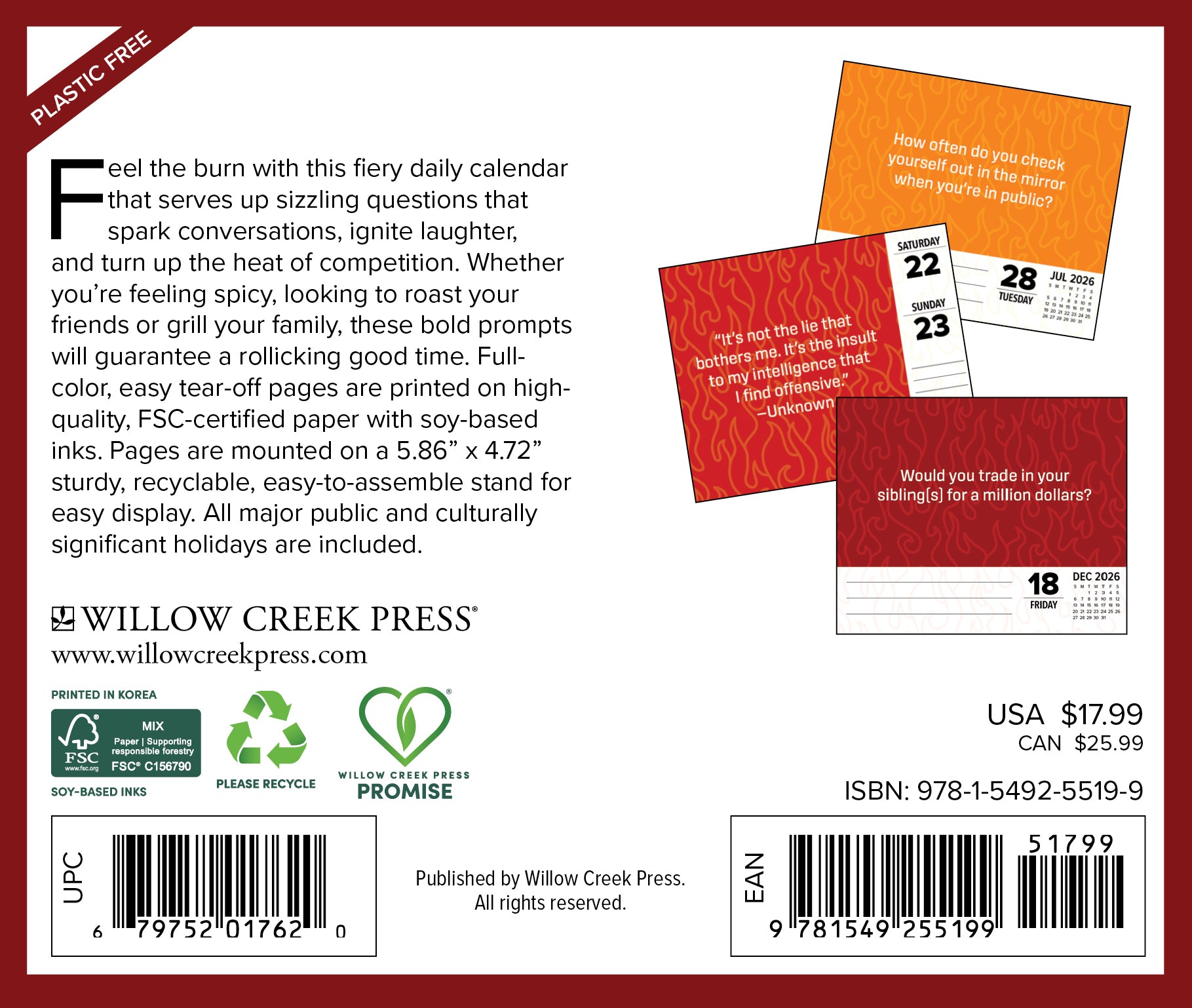 2026 Hot Seat Questions - Boxed Page-A-Day Calendar