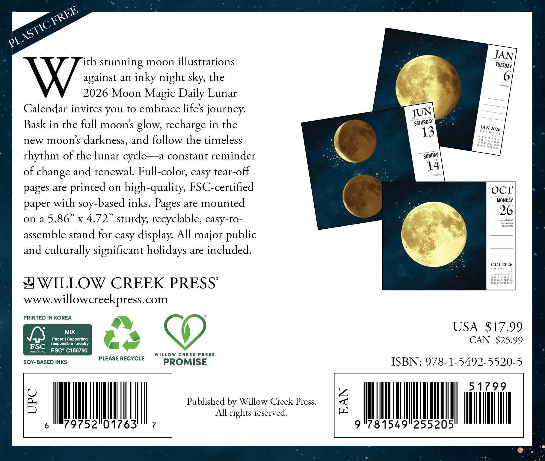 2026 Moon Magic - Boxed Page-A-Day Calendar