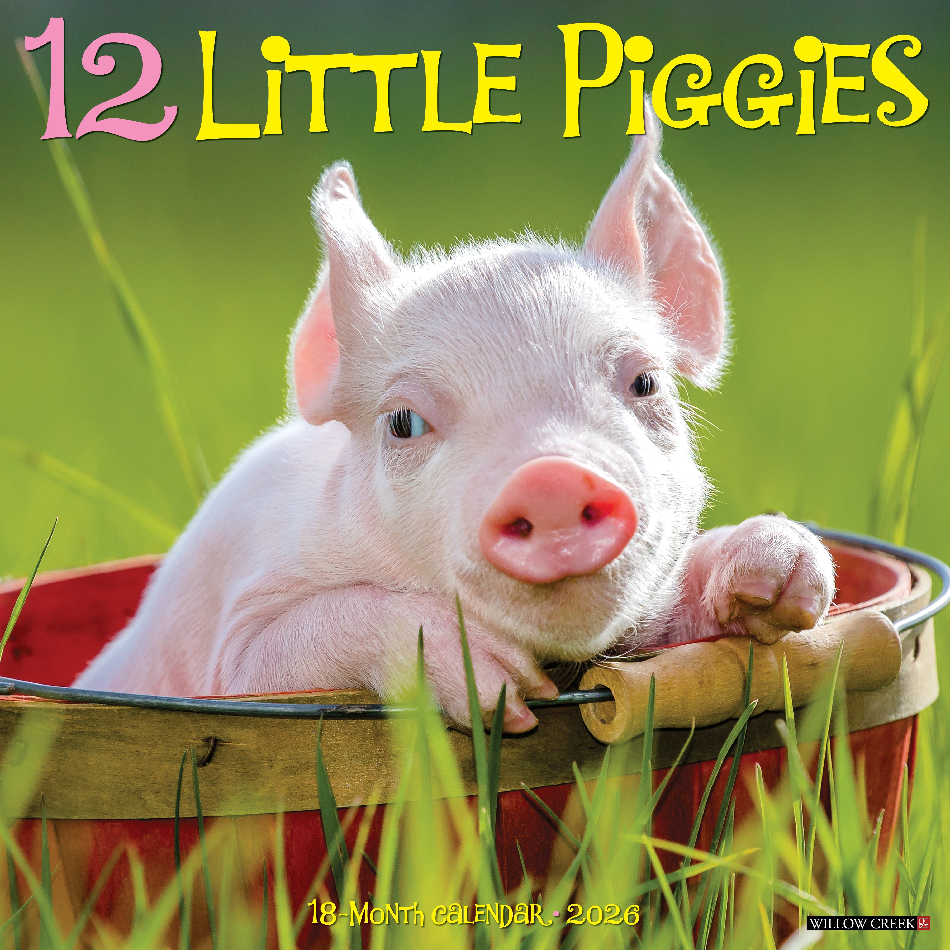 2026 12 Little Piggies - Square Wall Calendar