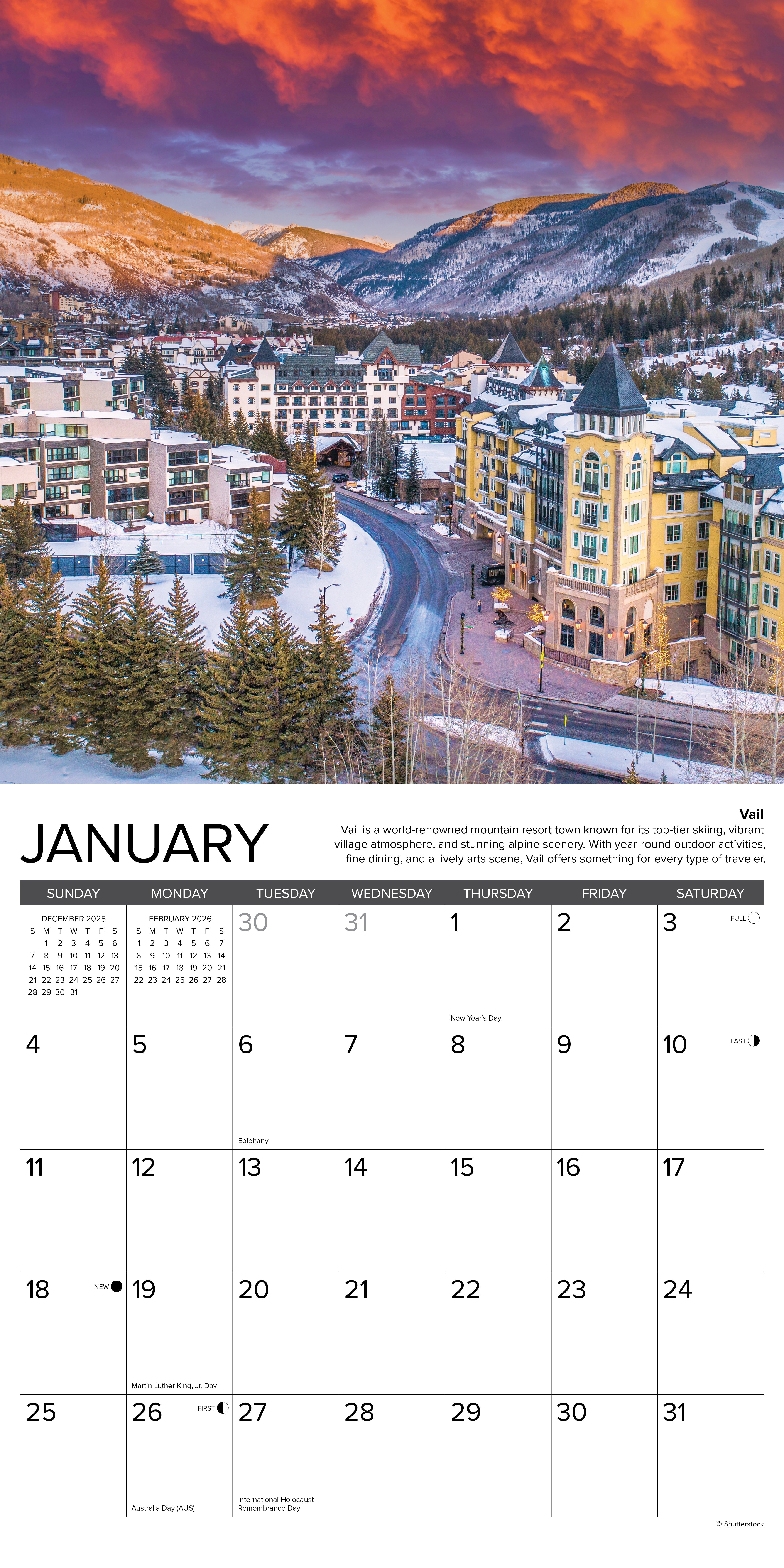 2026 Colorado - Square Wall Calendar