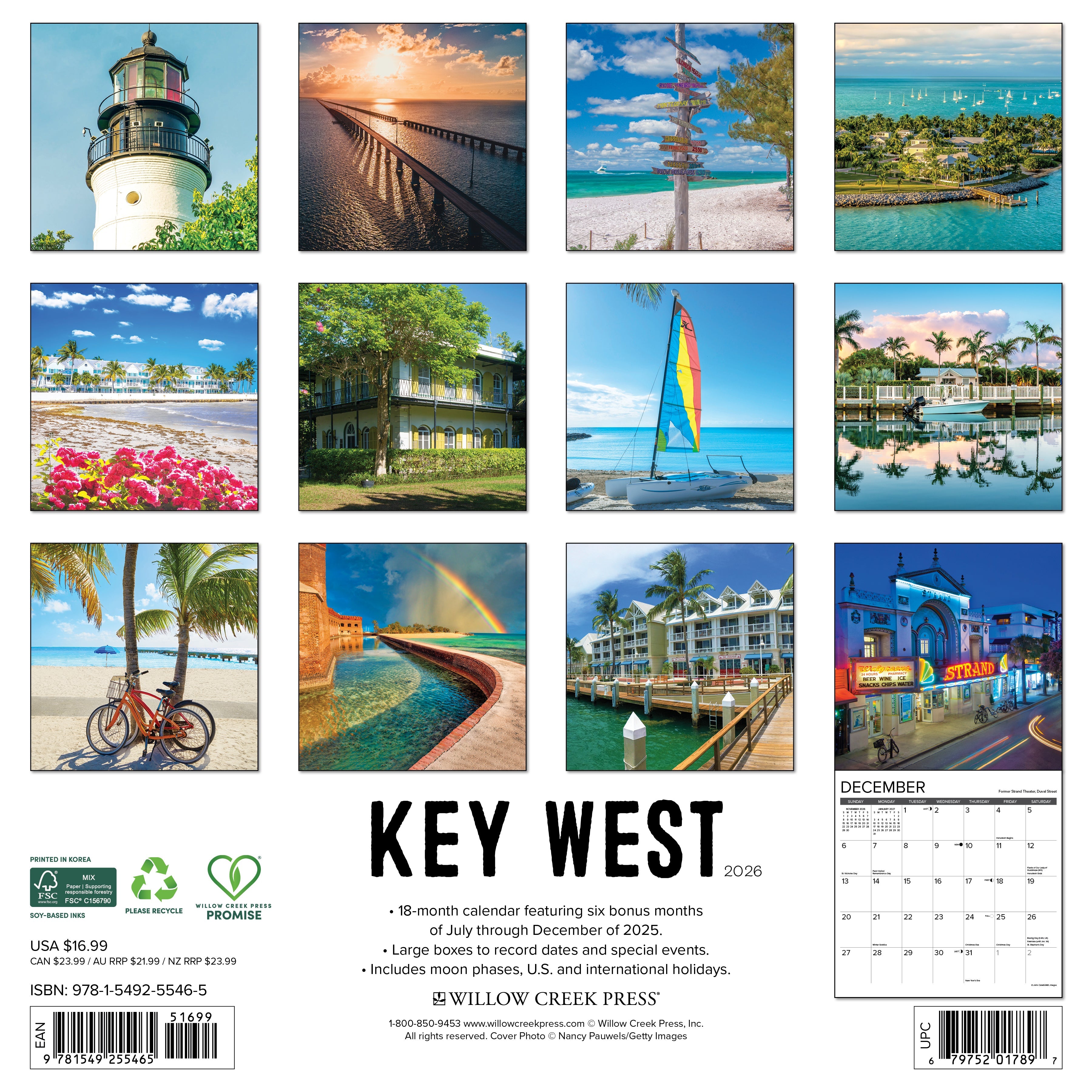 2026 Key West - Square Wall Calendar