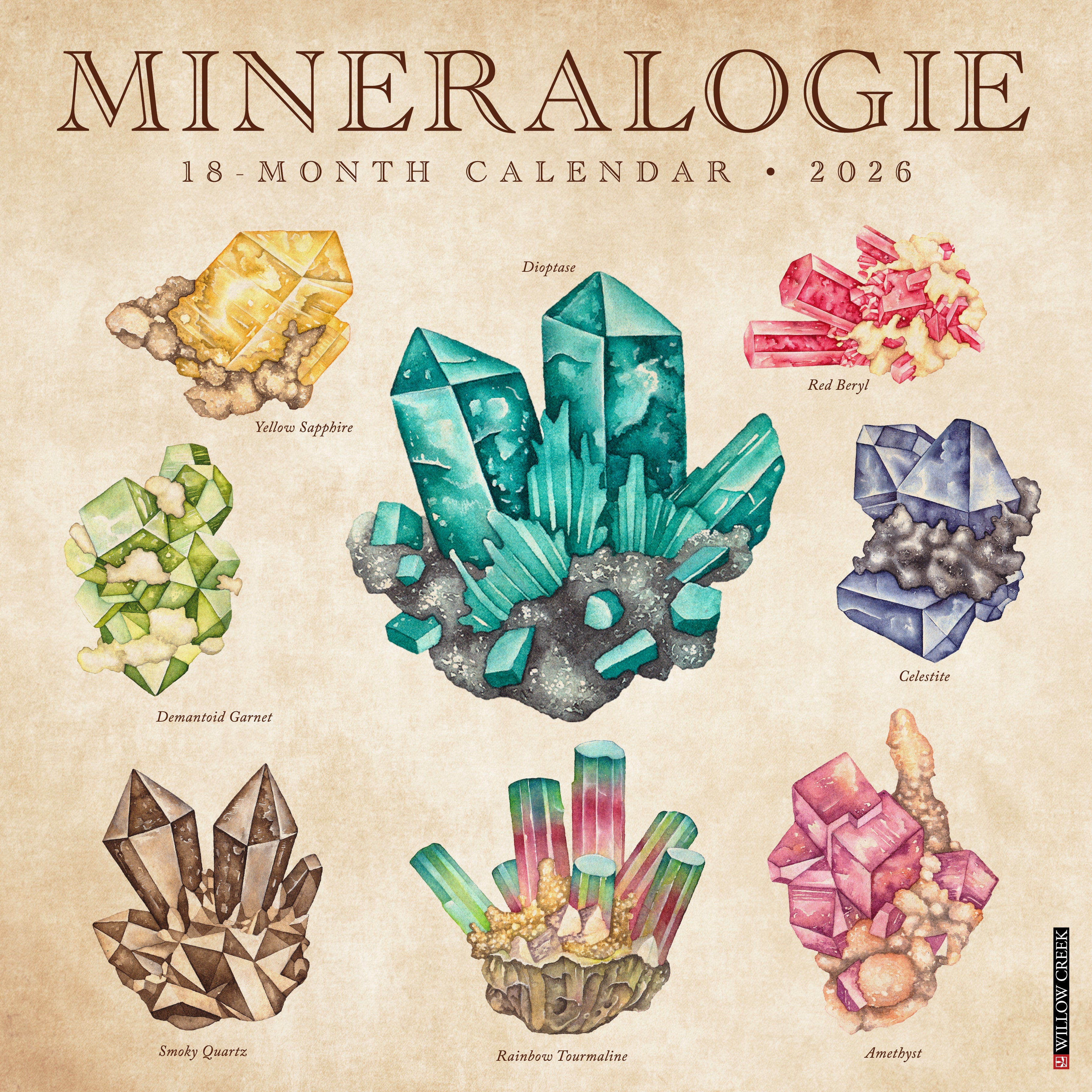 2026 Mineralologie - Square Wall Calendar