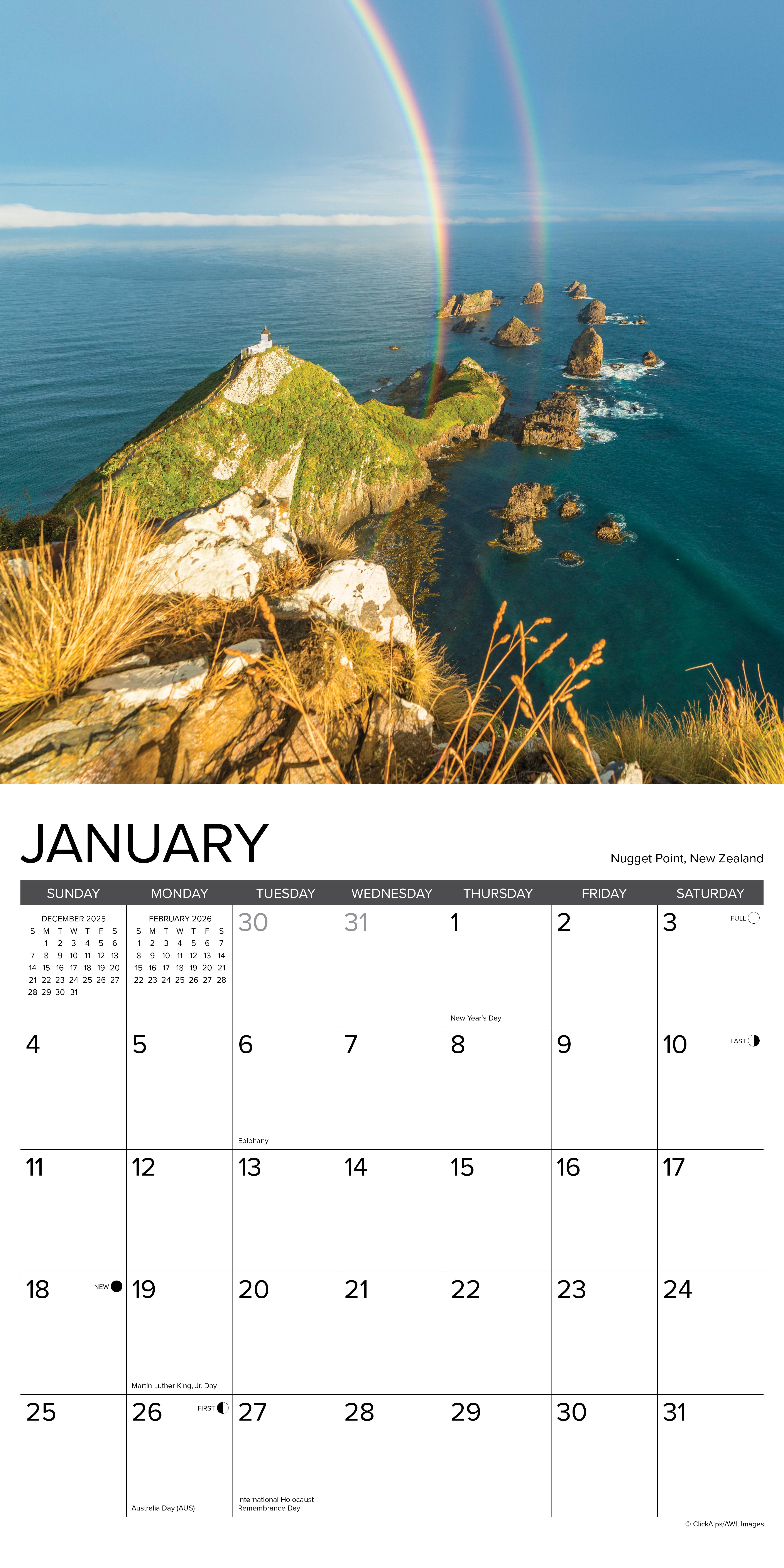 2026 Rainbows - Square Wall Calendar