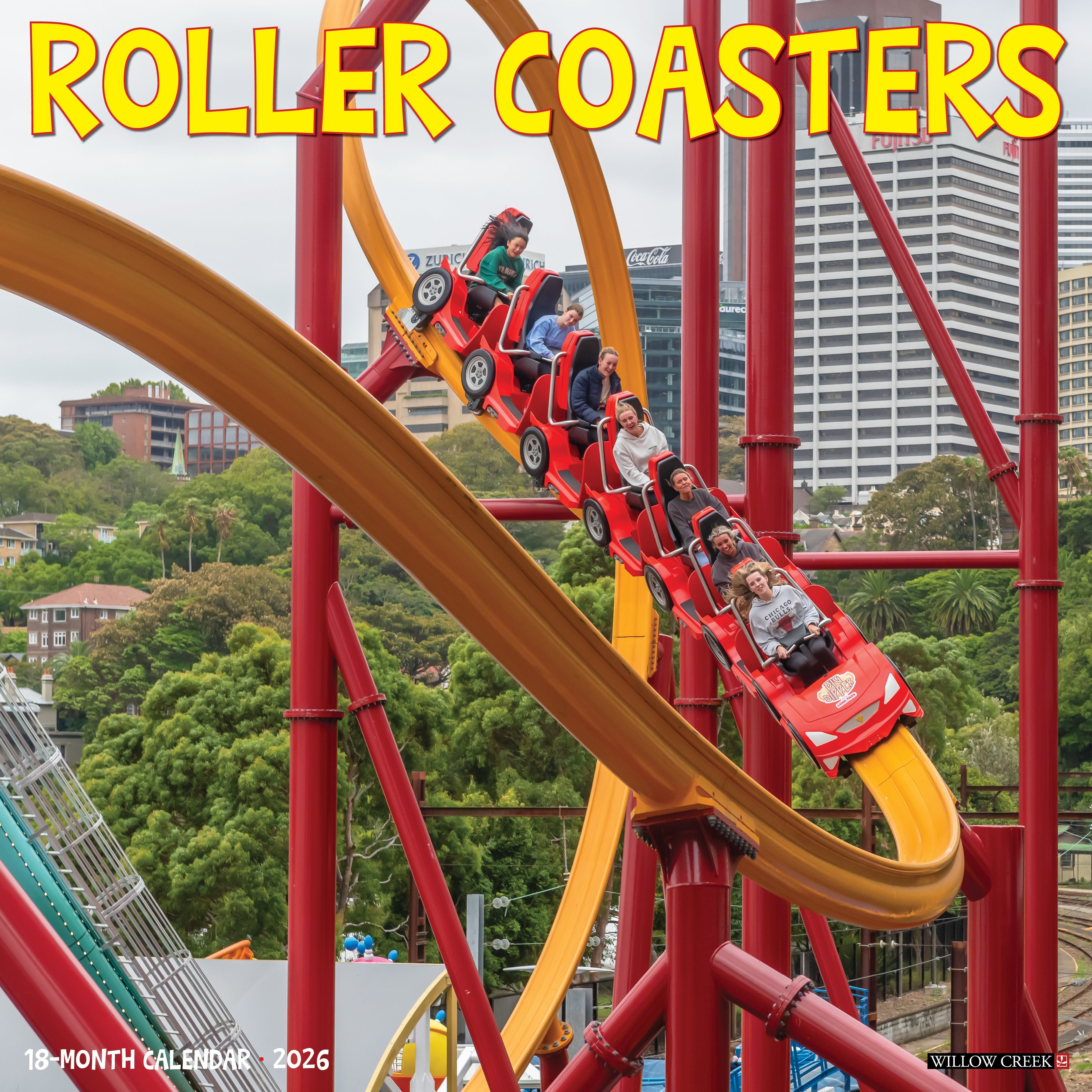 2026 Roller Coasters - Square Wall Calendar