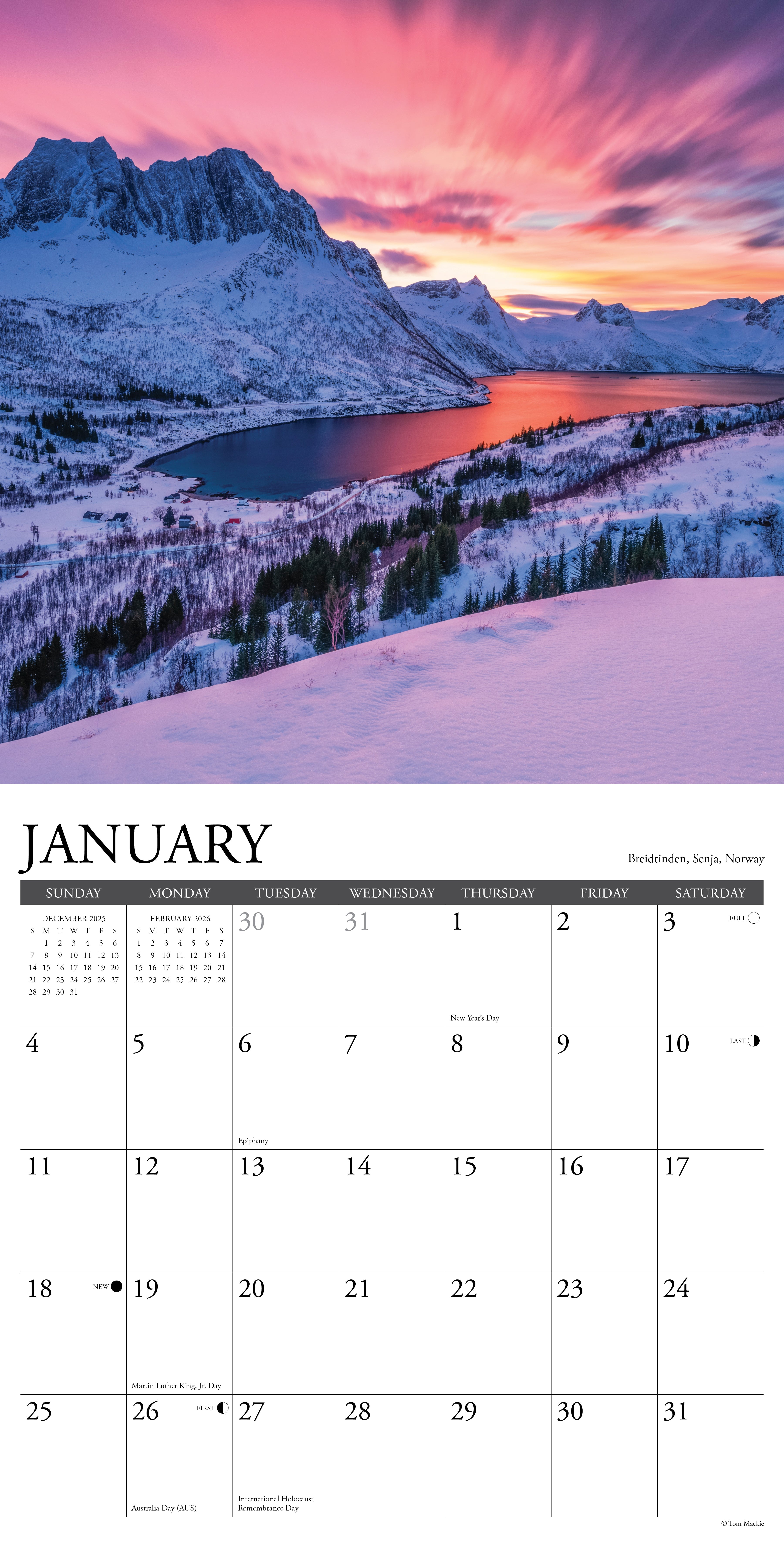 2026 Wanderlust - Square Wall Calendar