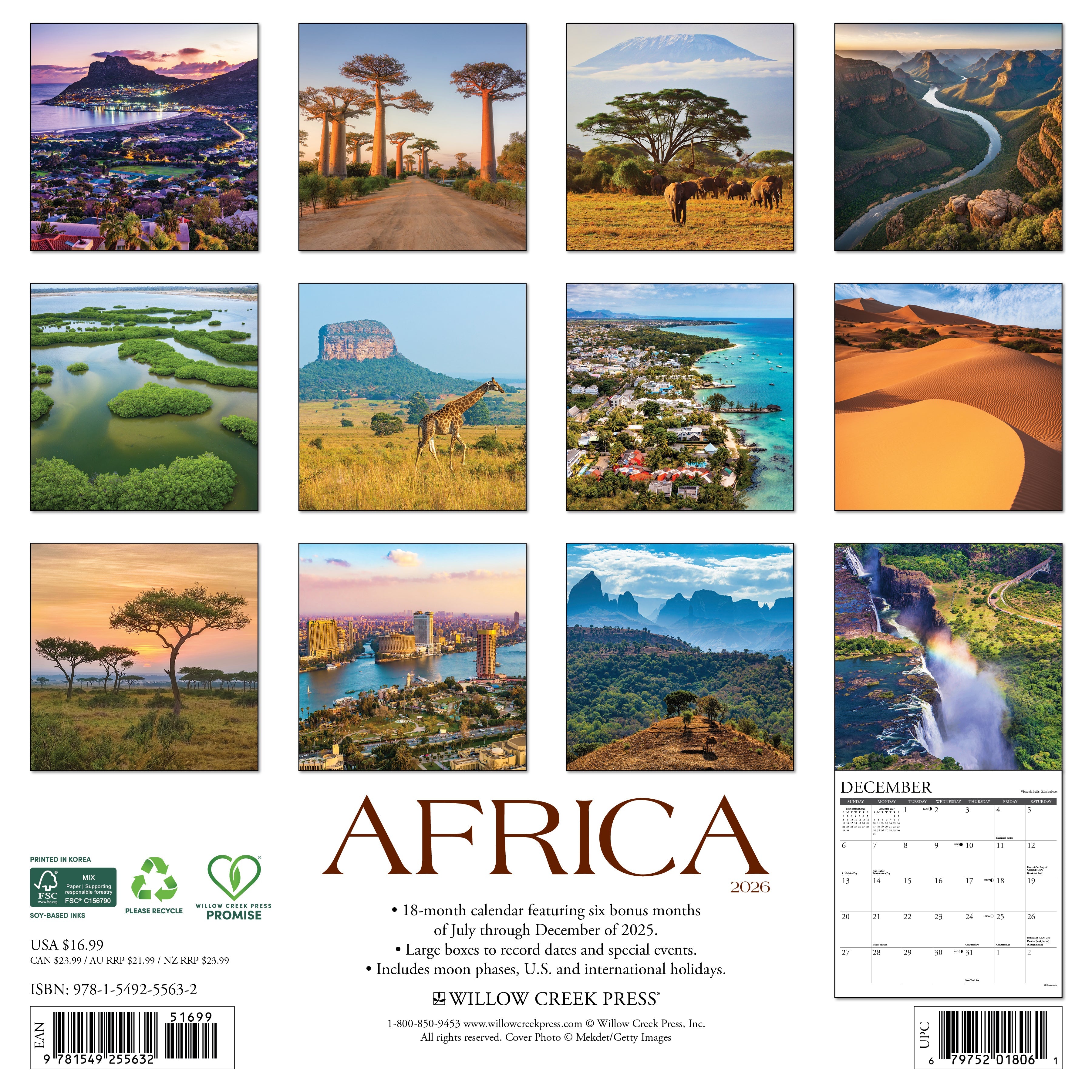 2026 Africa - Square Wall Calendar