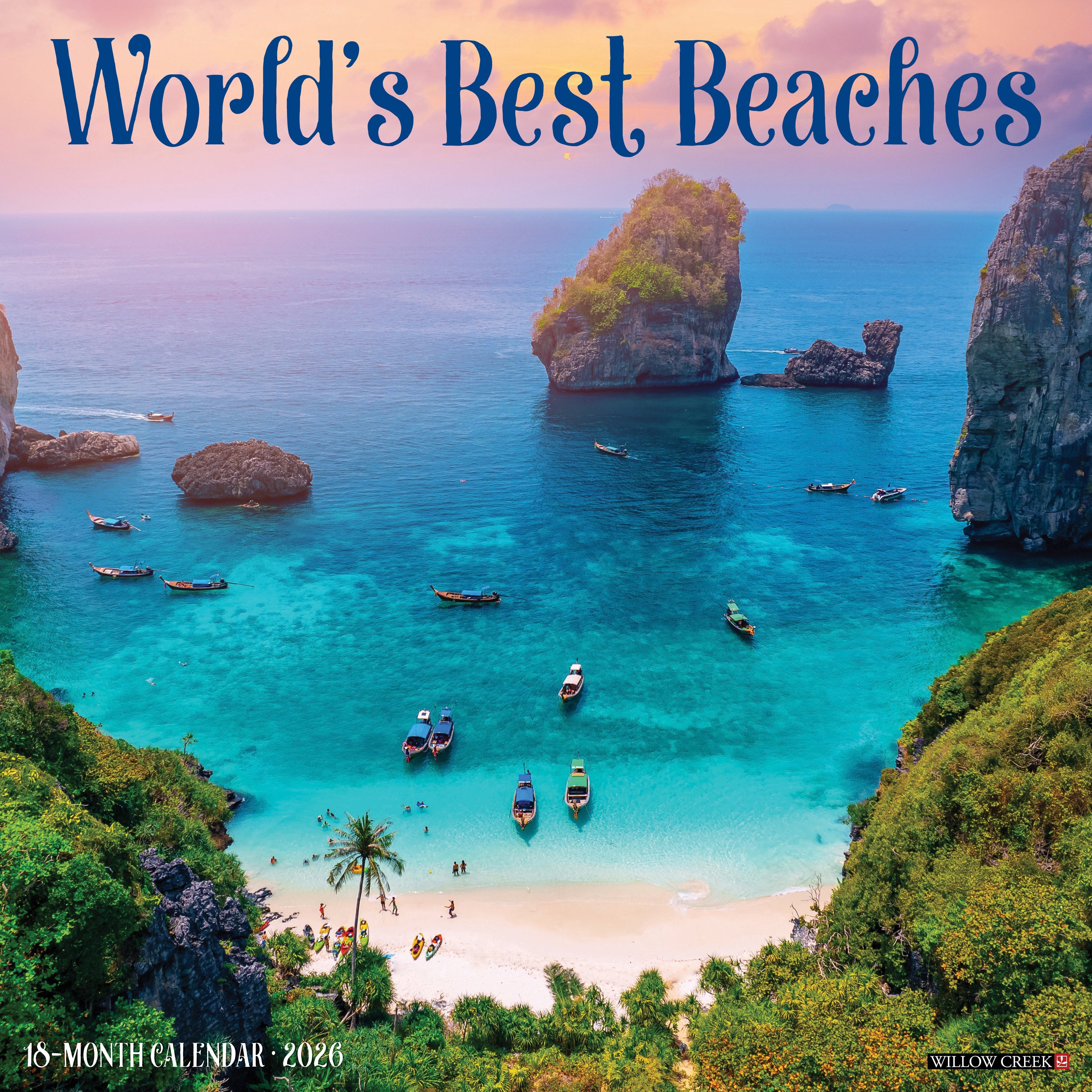 2026 World's Best Beaches - Square Wall Calendar
