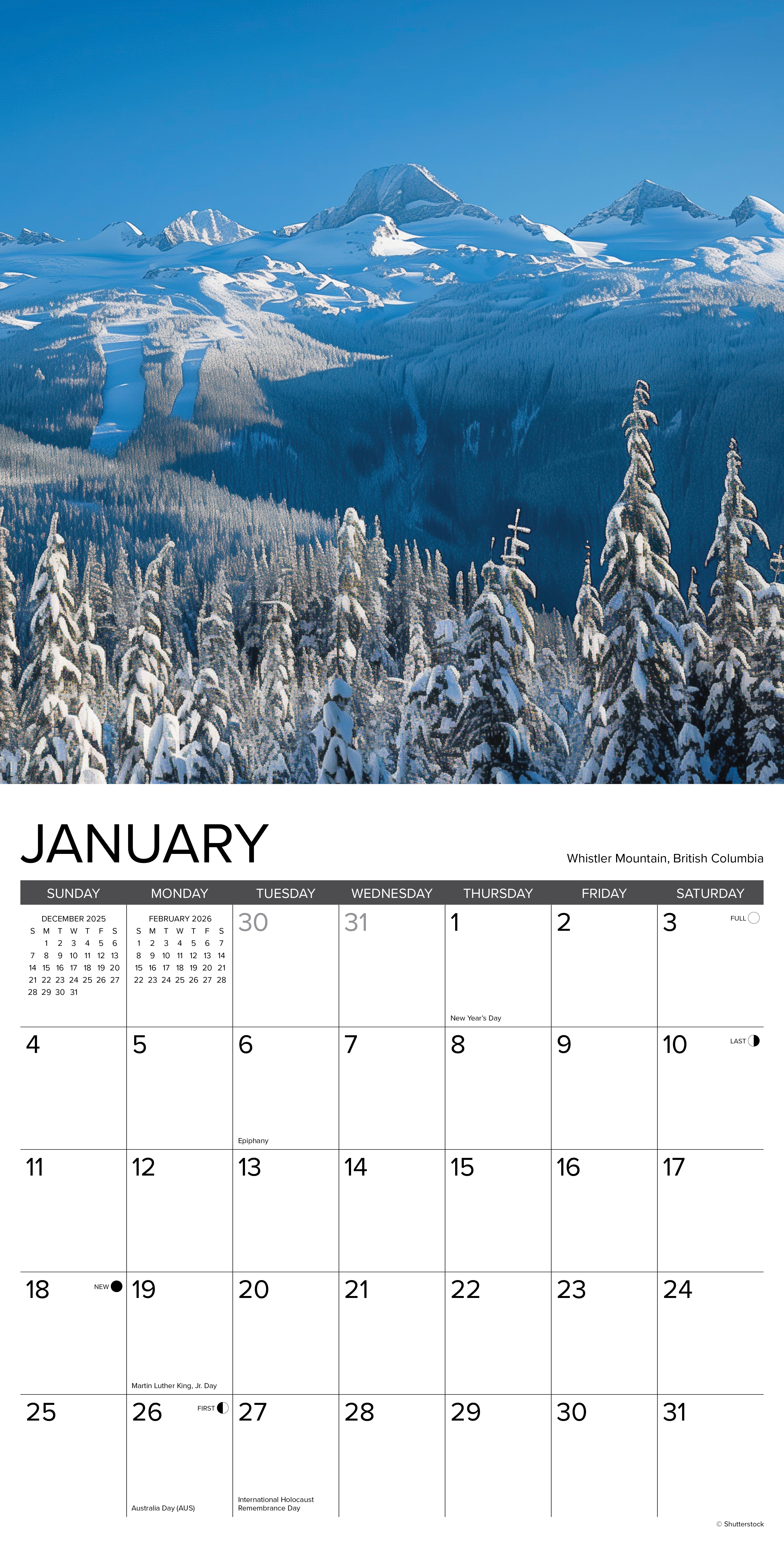 2026 Canada - Square Wall Calendar