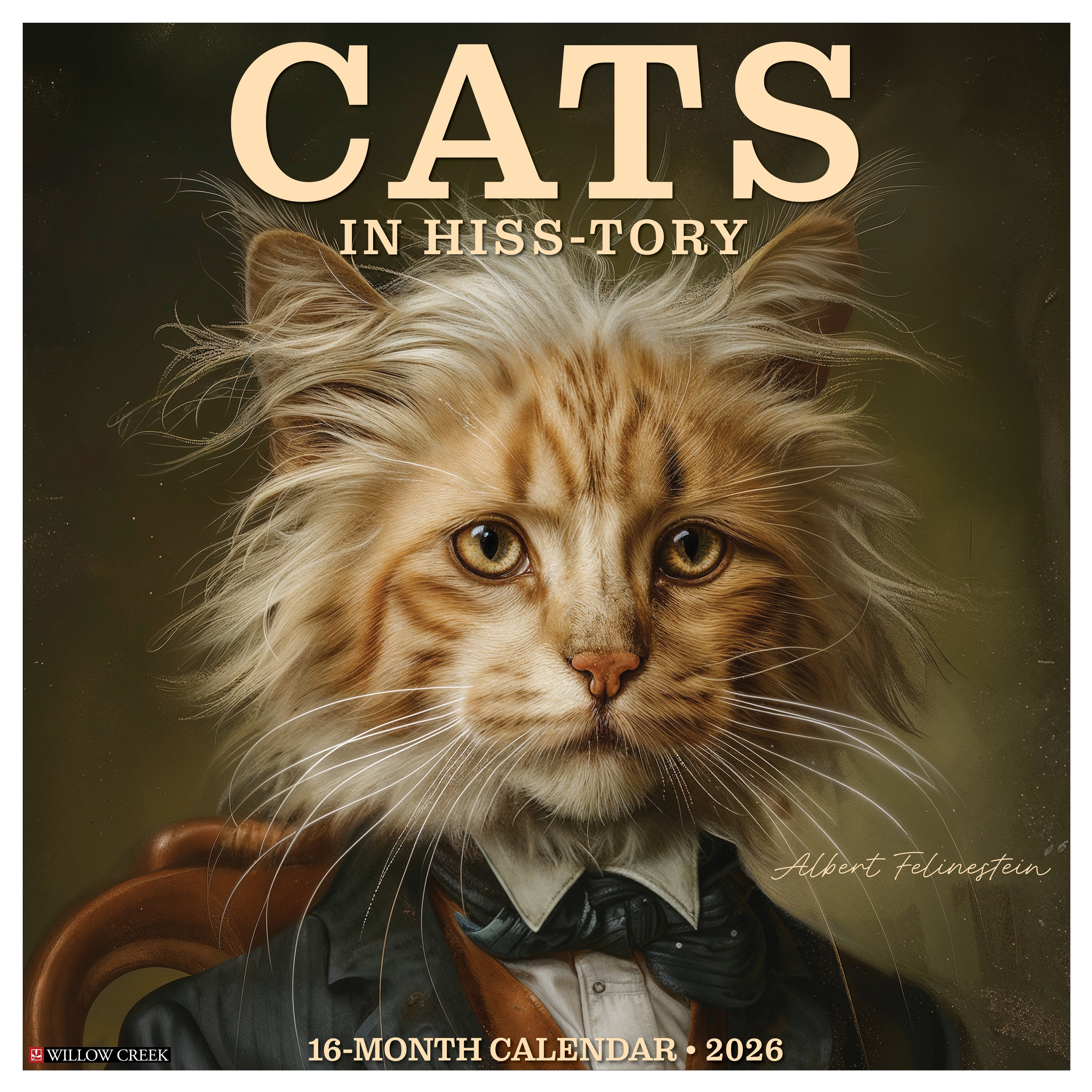 2026 Cats in Hiss-tory - Square Wall Calendar