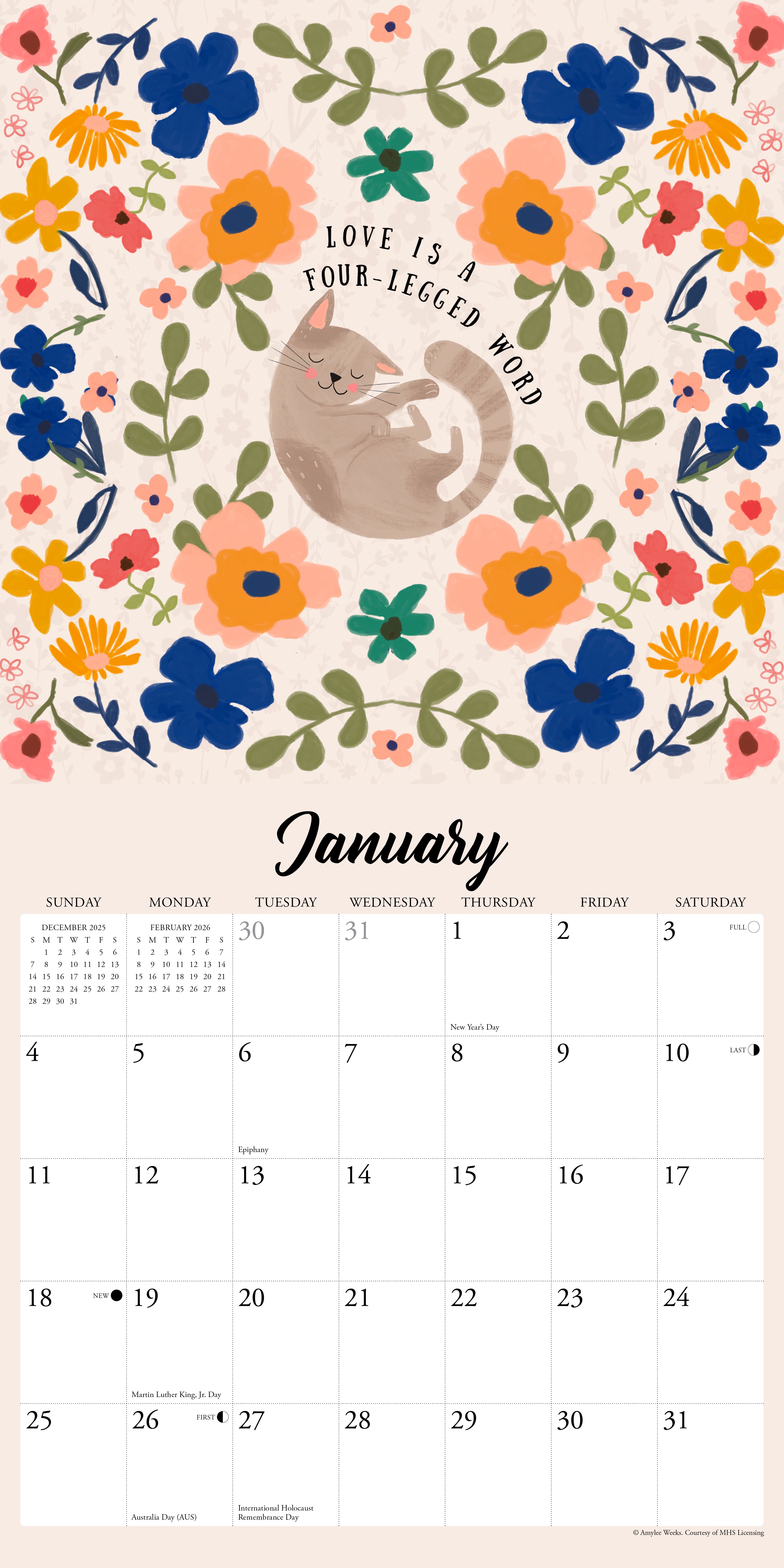 2026 Every Home Needs a Cat - Square Wall Calendar