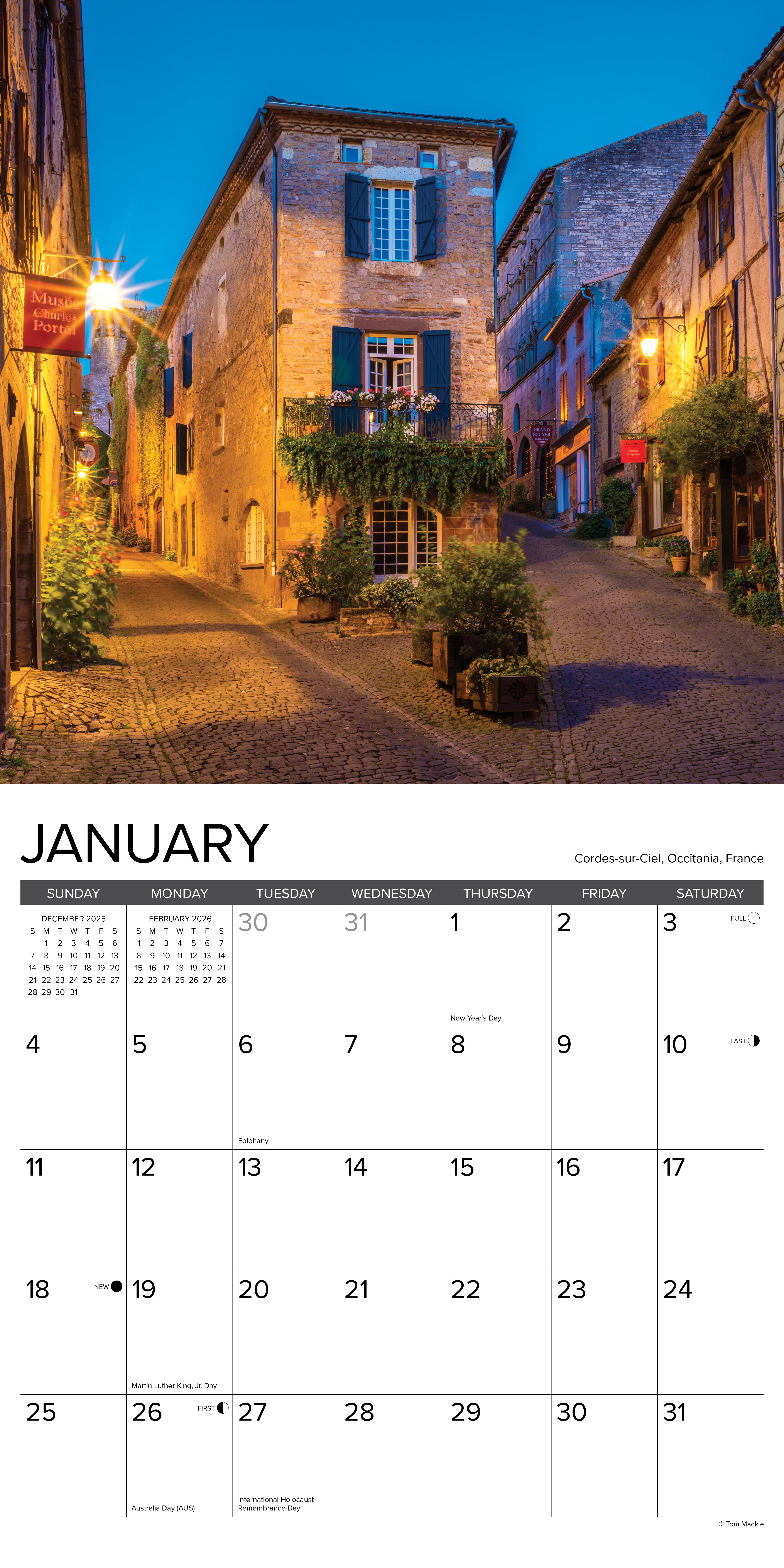 2026 Everyday Europe - Square Wall Calendar