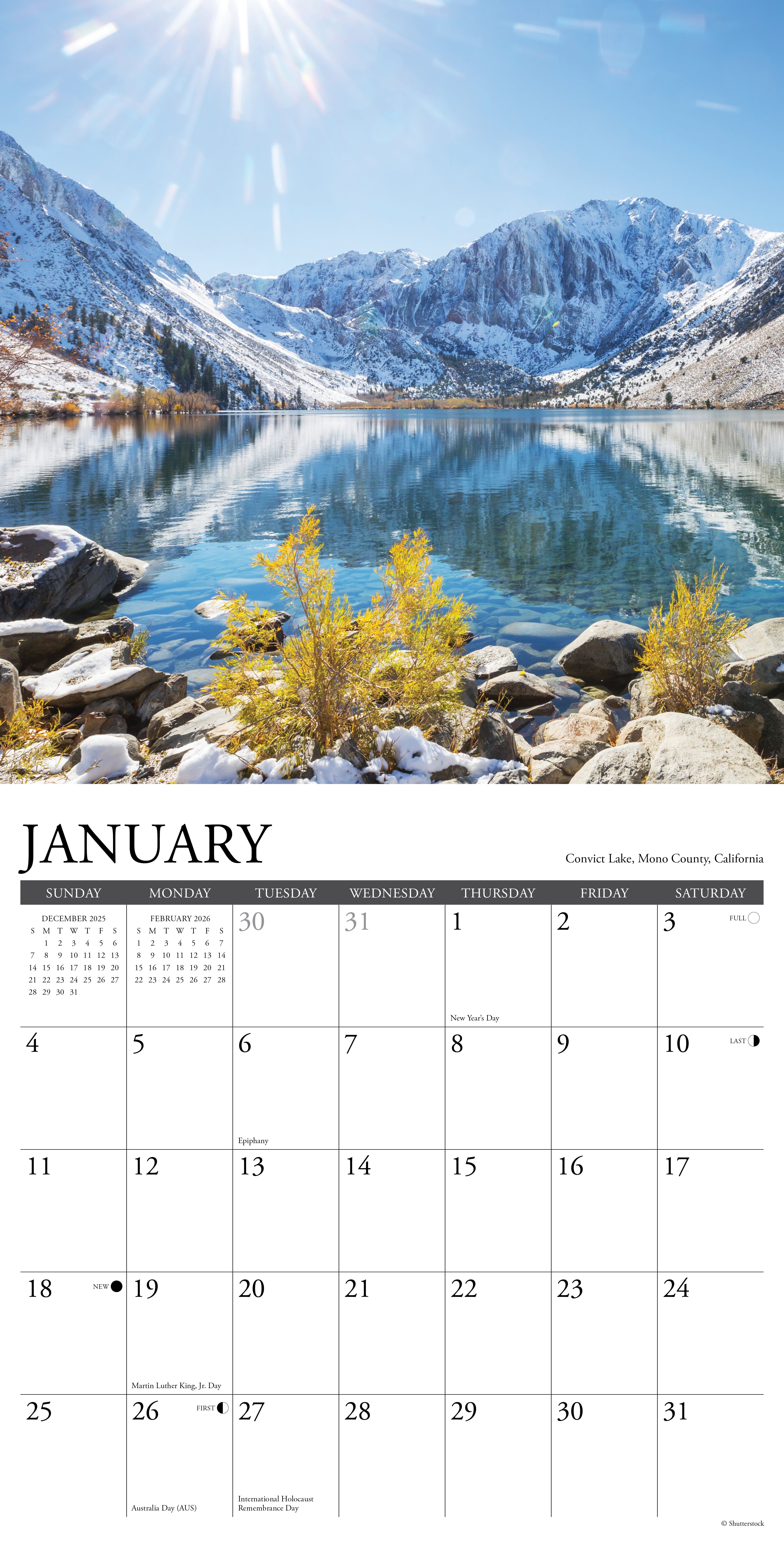 2026 High Sierra - Square Wall Calendar