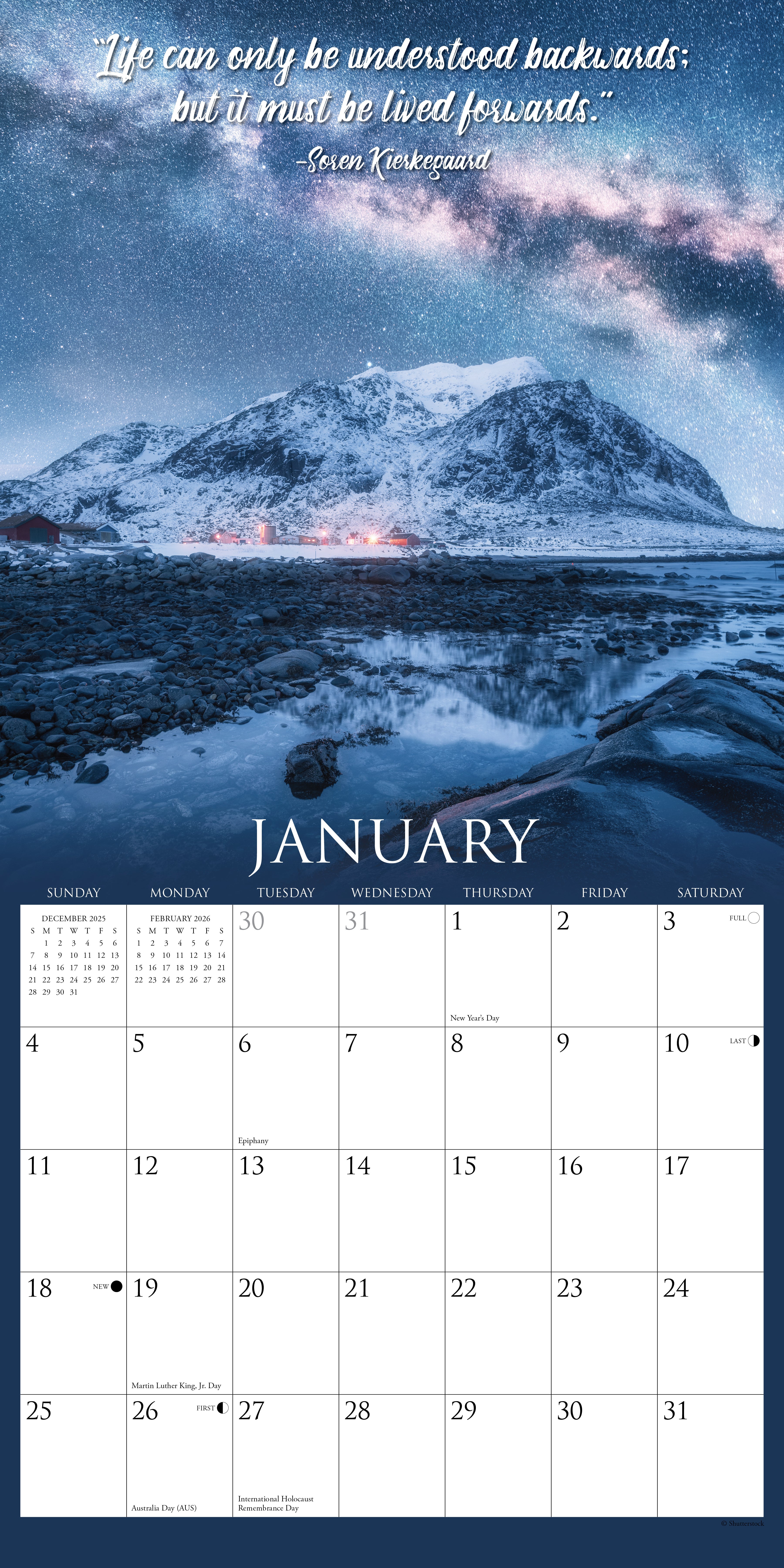 2026 Inner Reflections - Square Wall Calendar