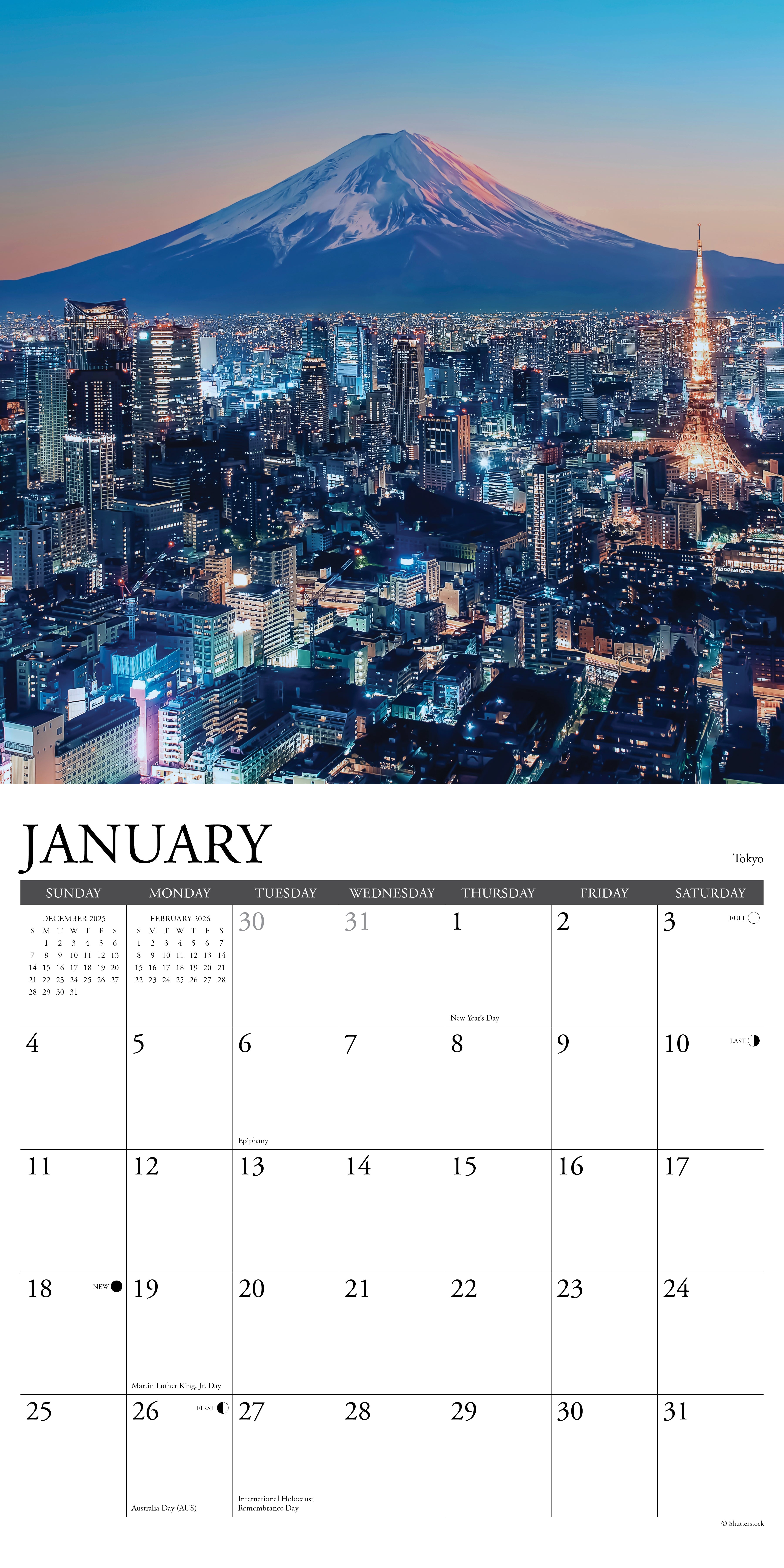 2026 Japan - Square Wall Calendar