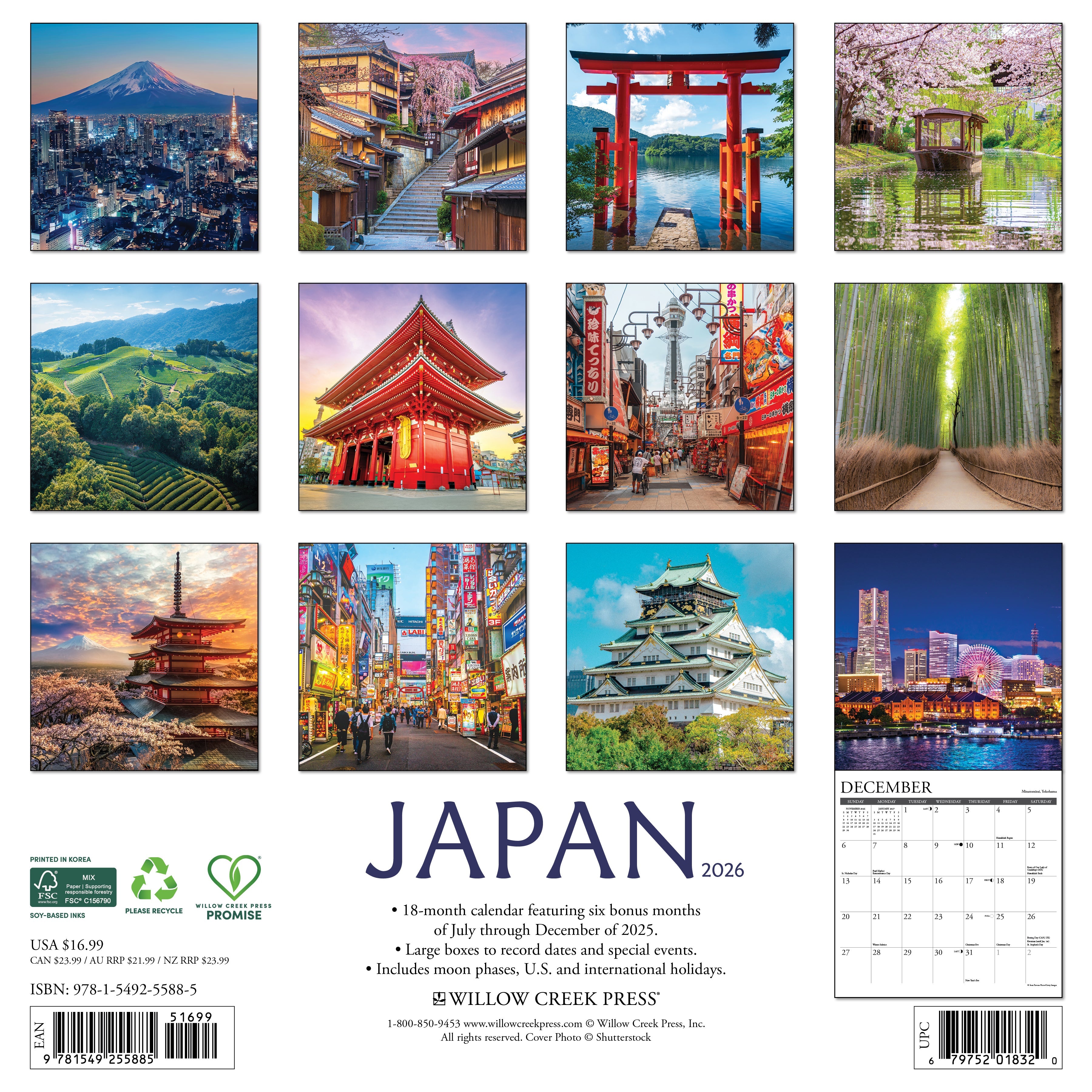 2026 Japan - Square Wall Calendar