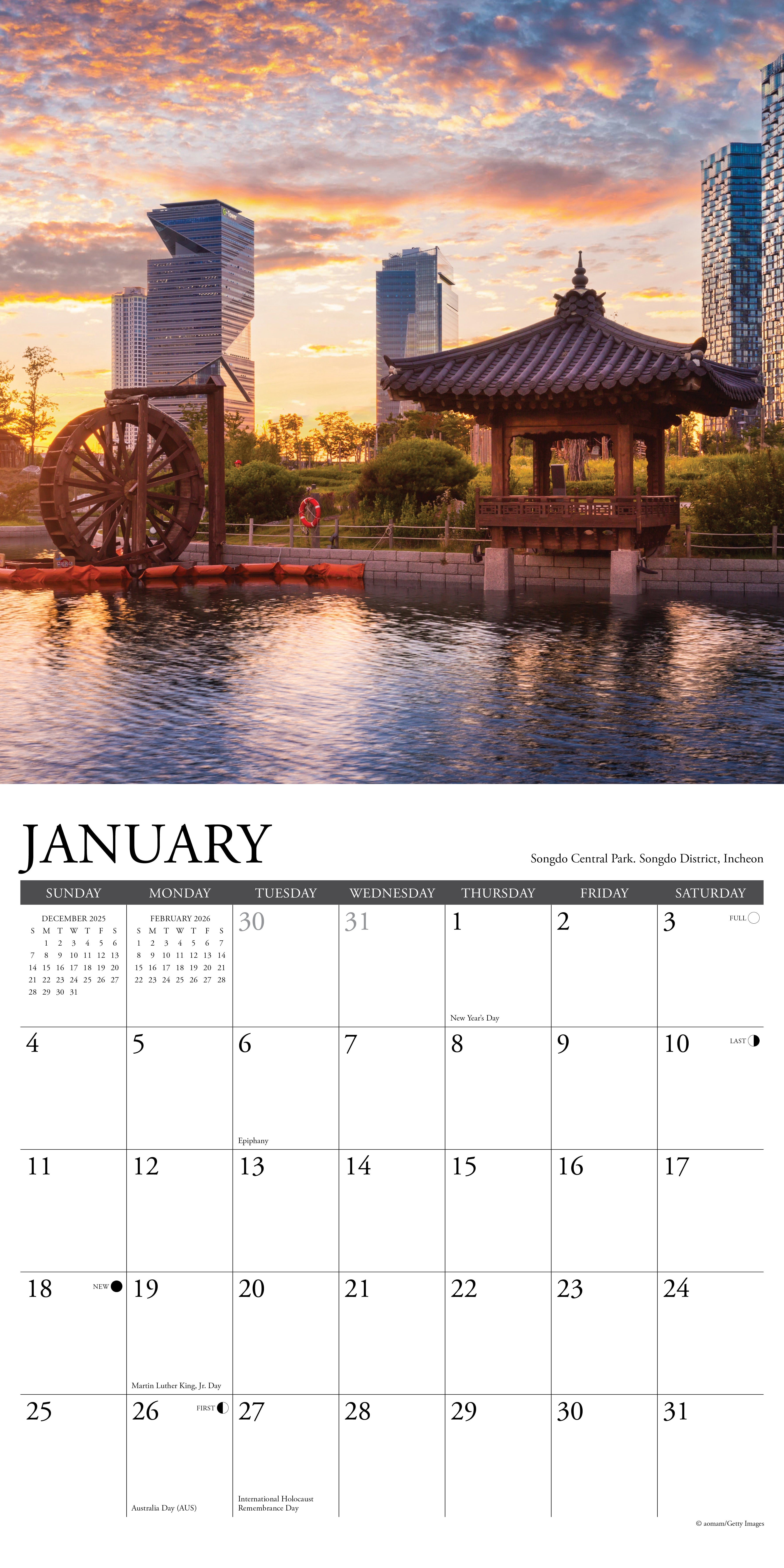 2026 Republic of Korea - Square Wall Calendar