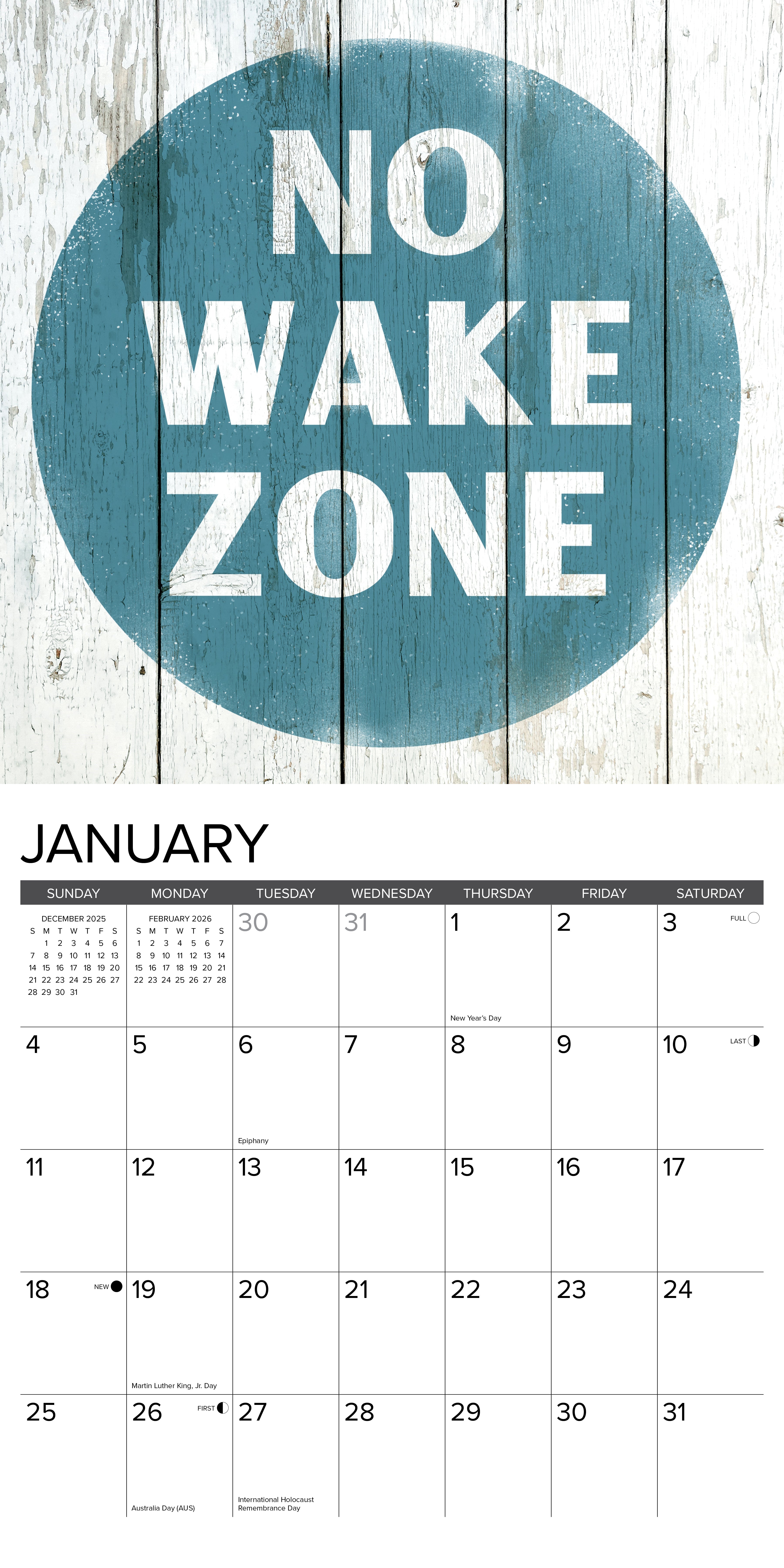 2026 Seas the Day - Square Wall Calendar