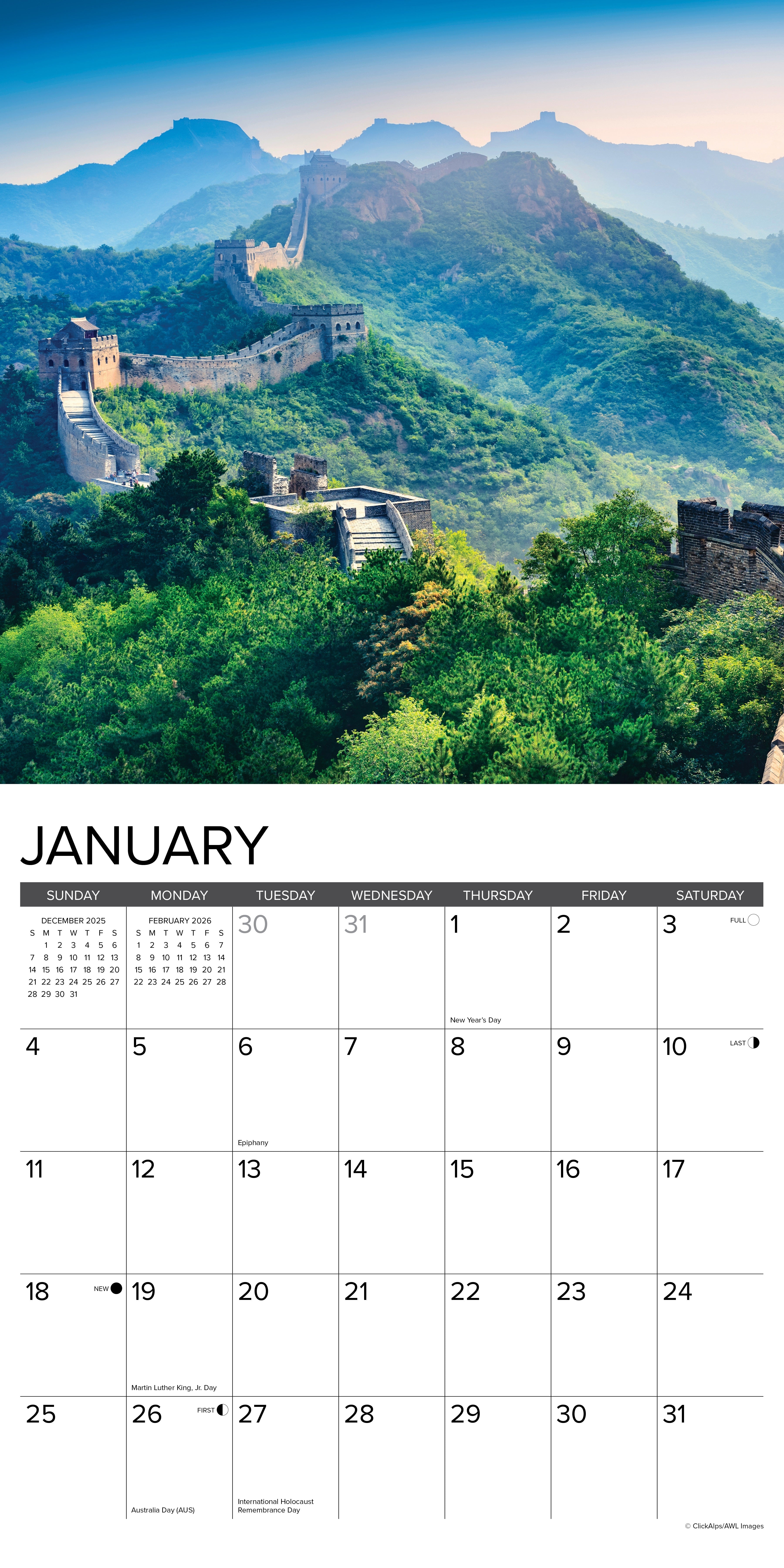 2026 Roaming Our Planet - Square Wall Calendar
