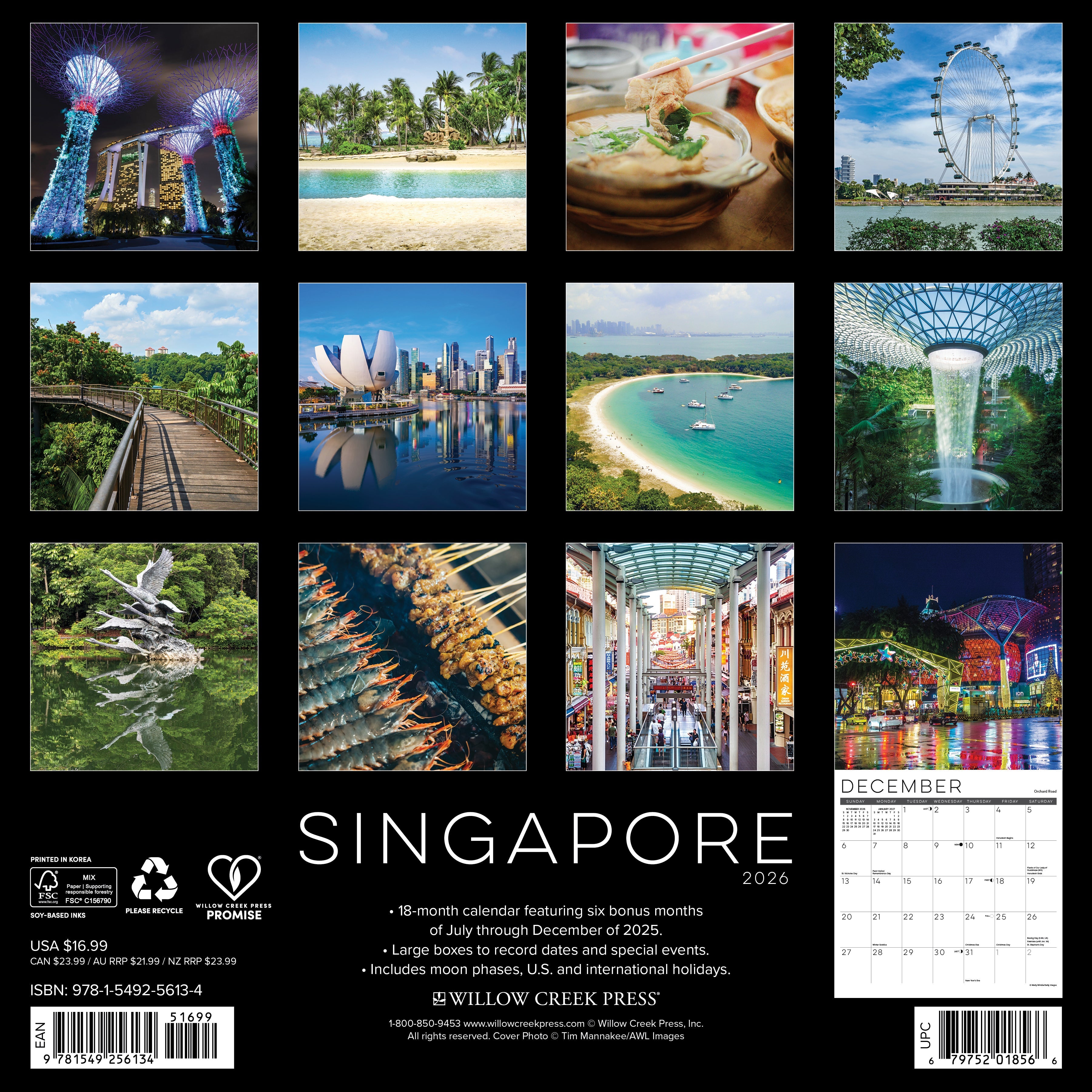2026 Singapore - Square Wall Calendar