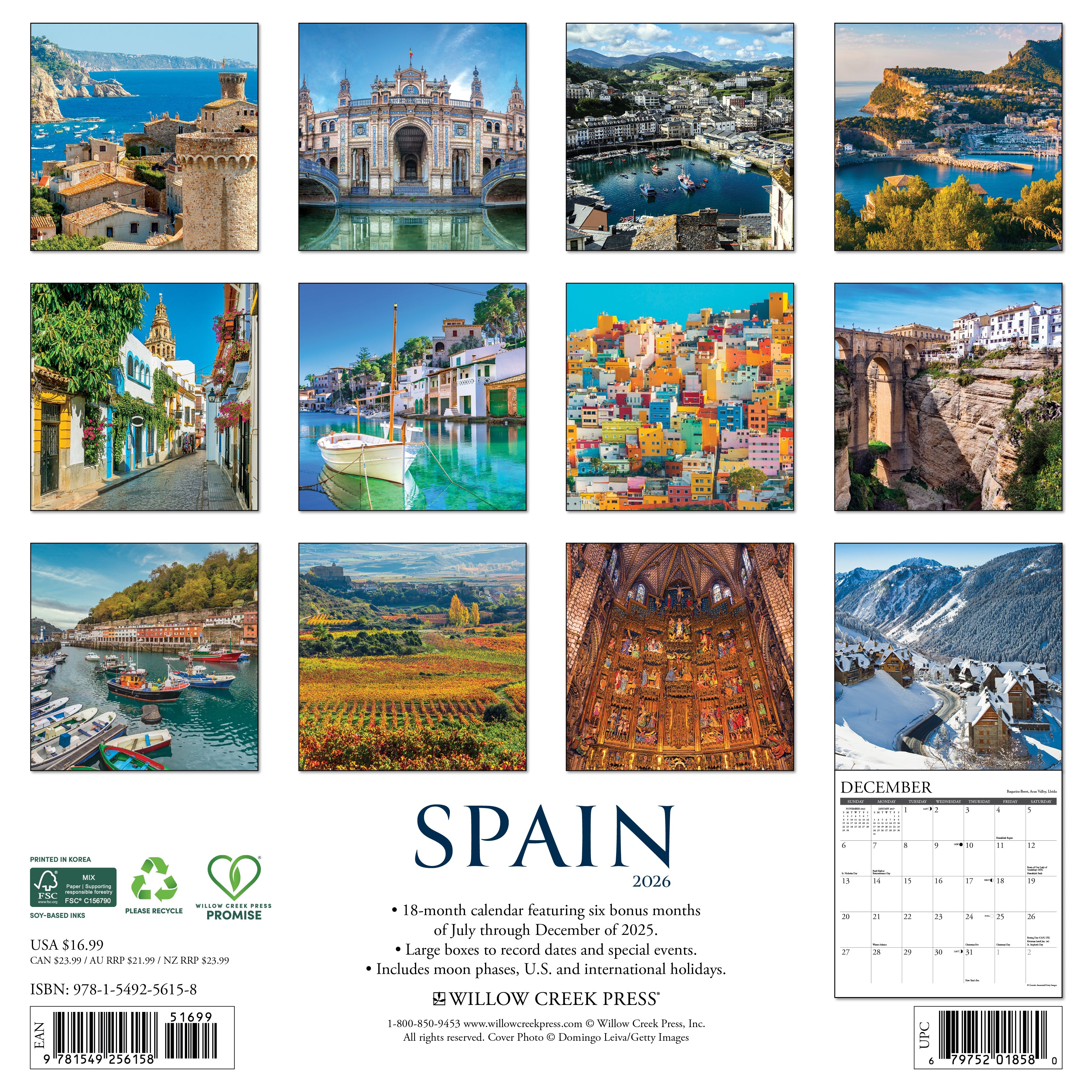 2026 Spain - Square Wall Calendar