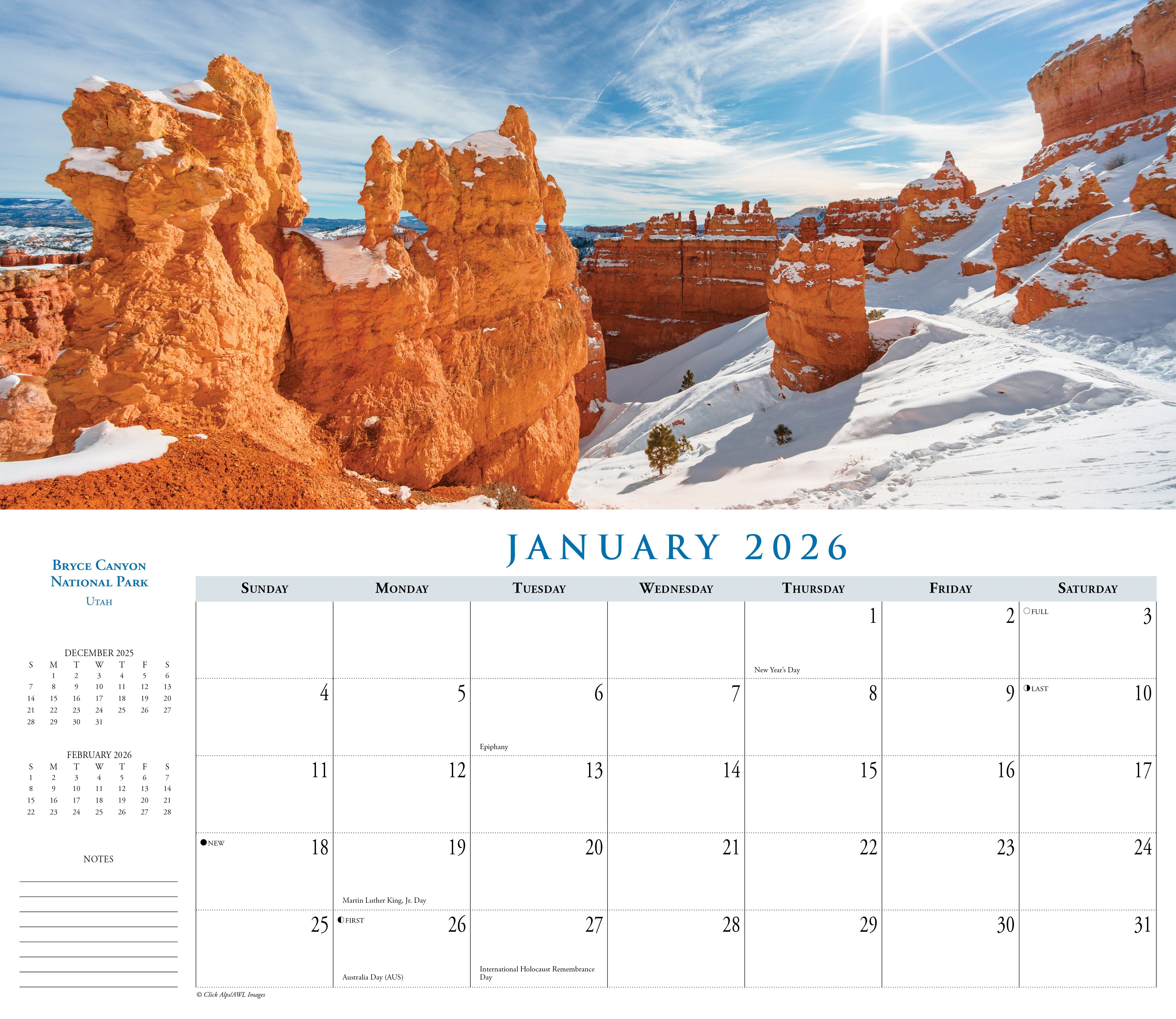 2026 National Parks - Deluxe Wall