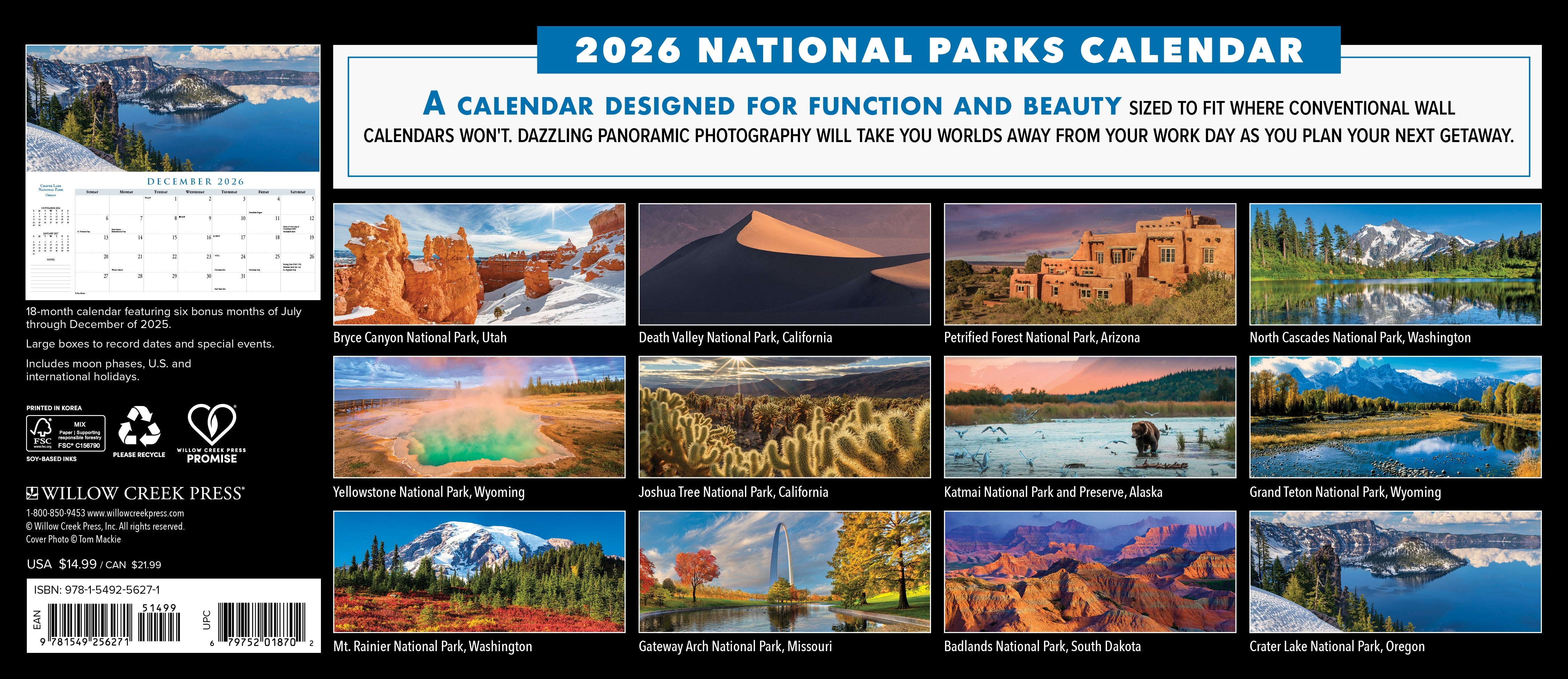 2026 National Parks - Deluxe Wall