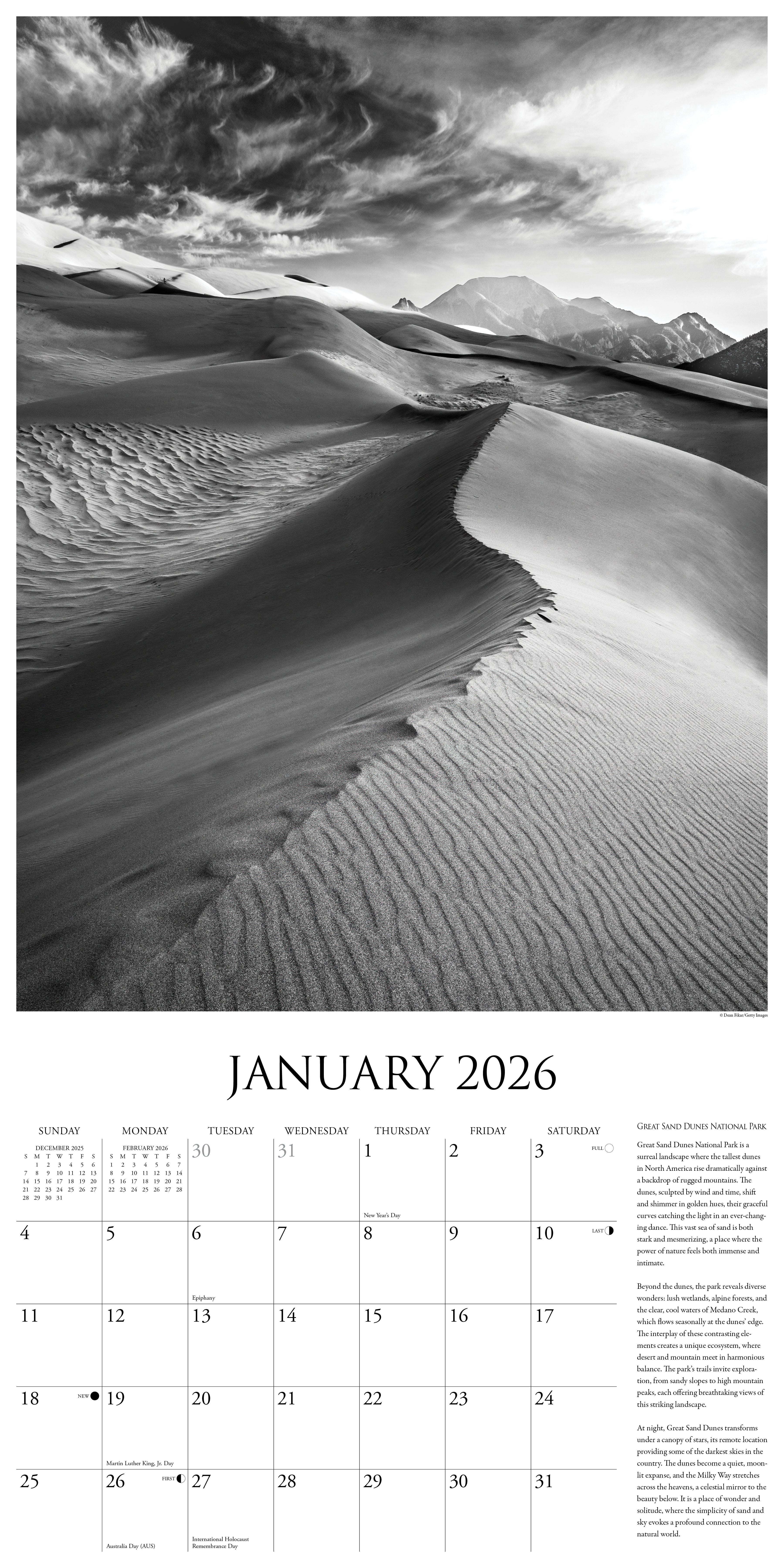 2026 Untouched National Parks - Square Wall Calendar