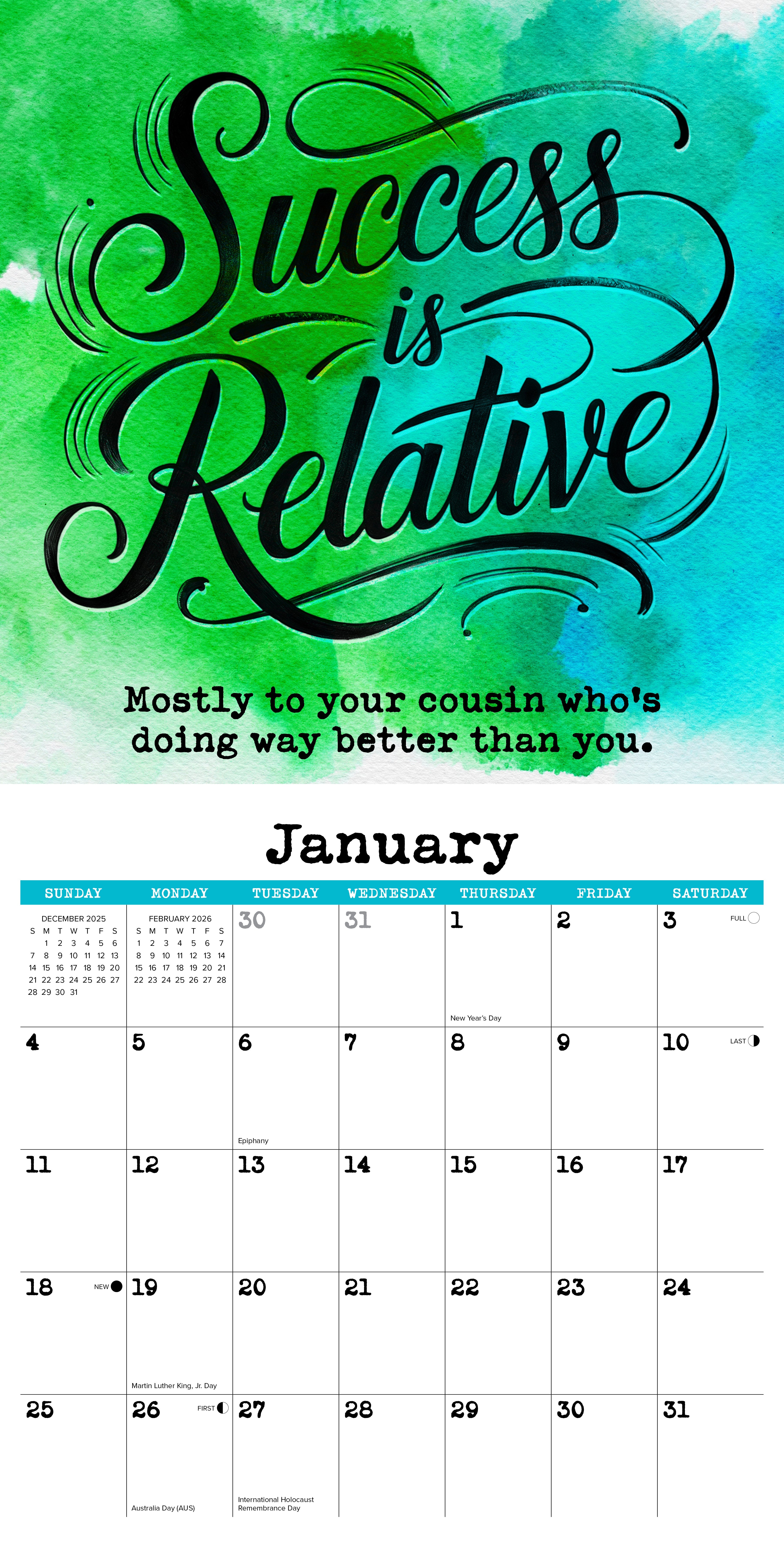 2026 You're Doing Okay-ish - Square Wall Calendar