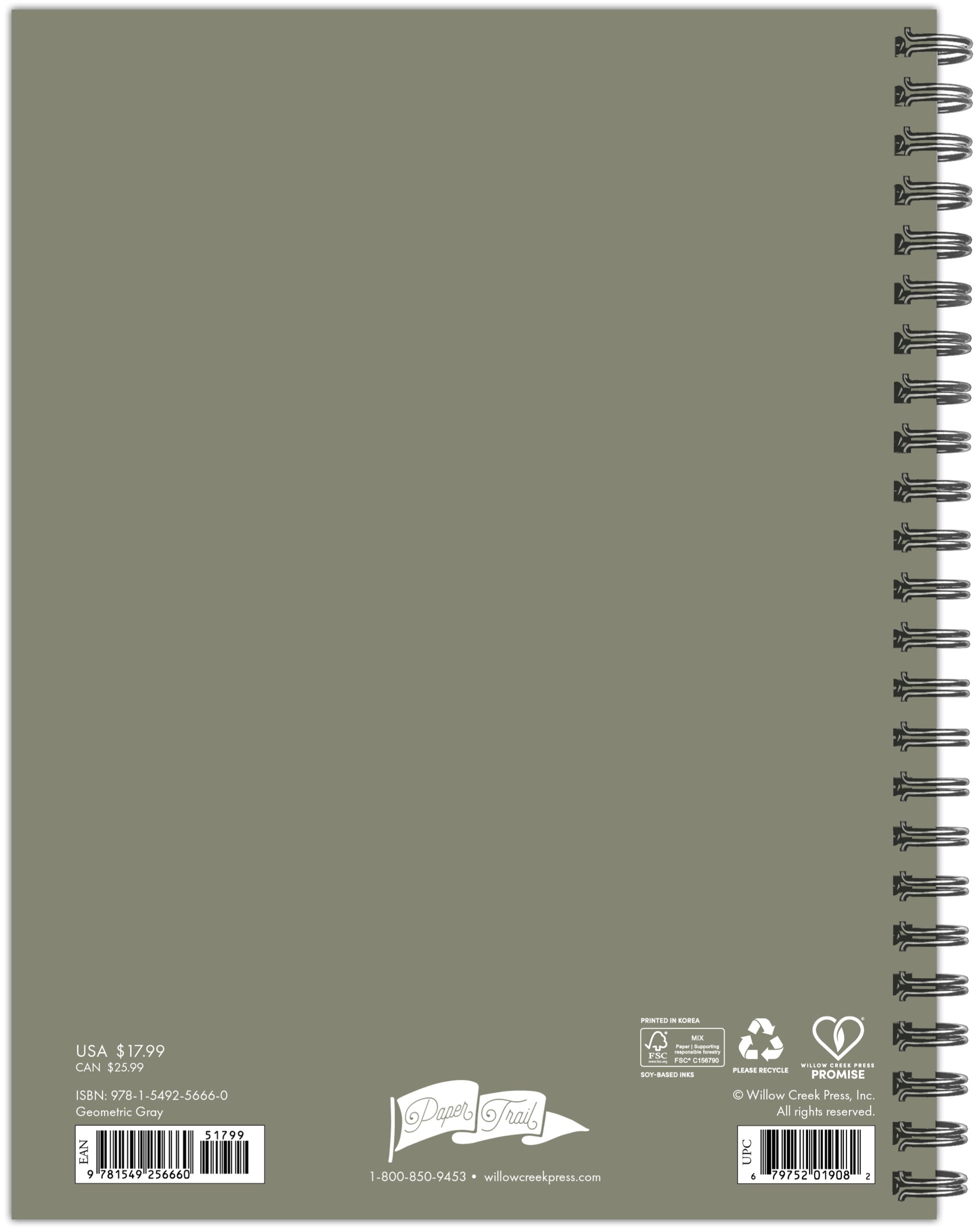 2026 Geometric Gray - Monthly & Weekly Diary/Planner